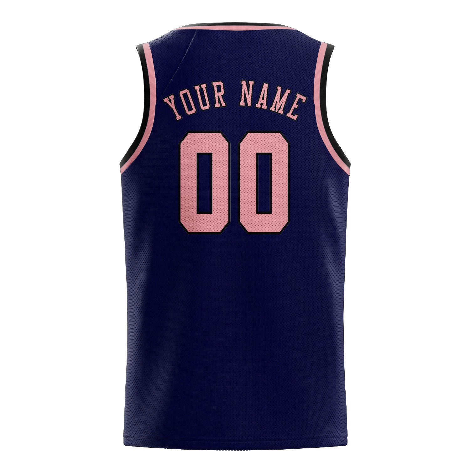 Custom Navy Light Pink Basketball Jersey