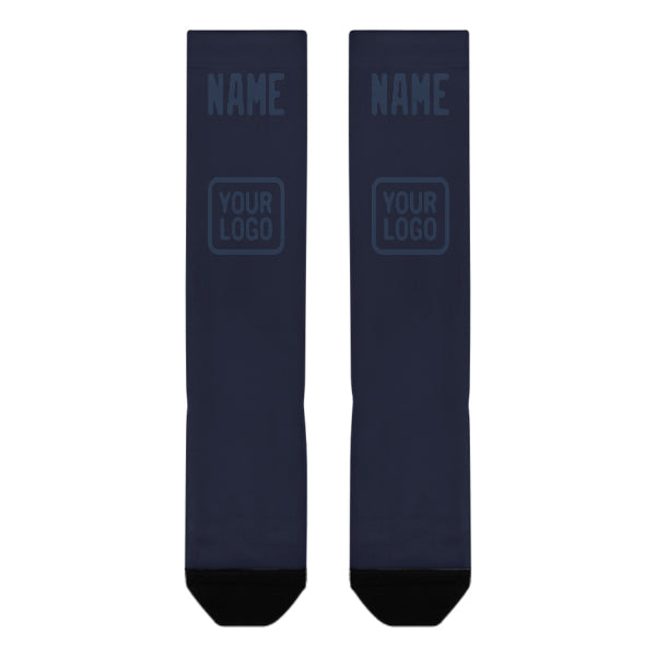 Custom Navy Blue Knee-High Sock