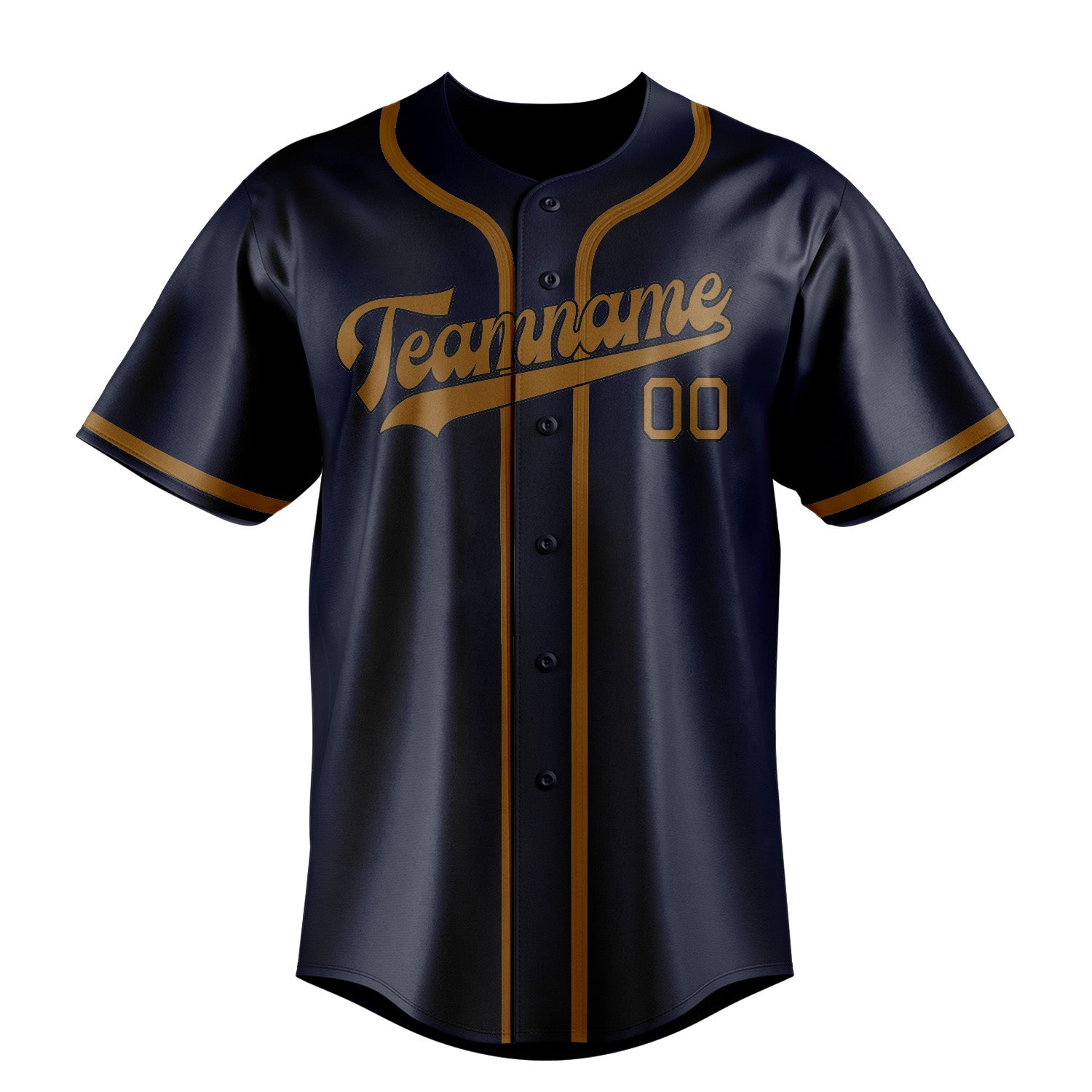Custom Navy Khaki Baseball Jersey