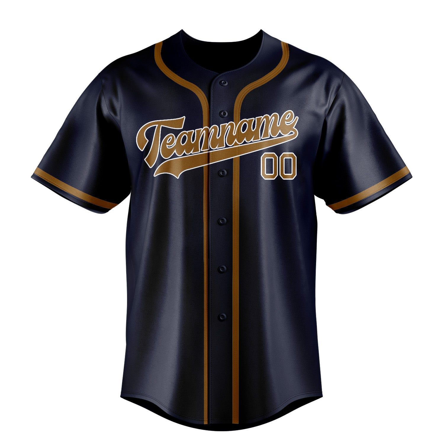 Custom Navy Khaki Baseball Jersey