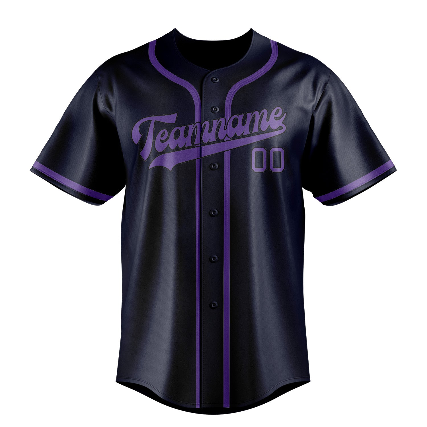 Custom Navy Light Purple Baseball Jersey
