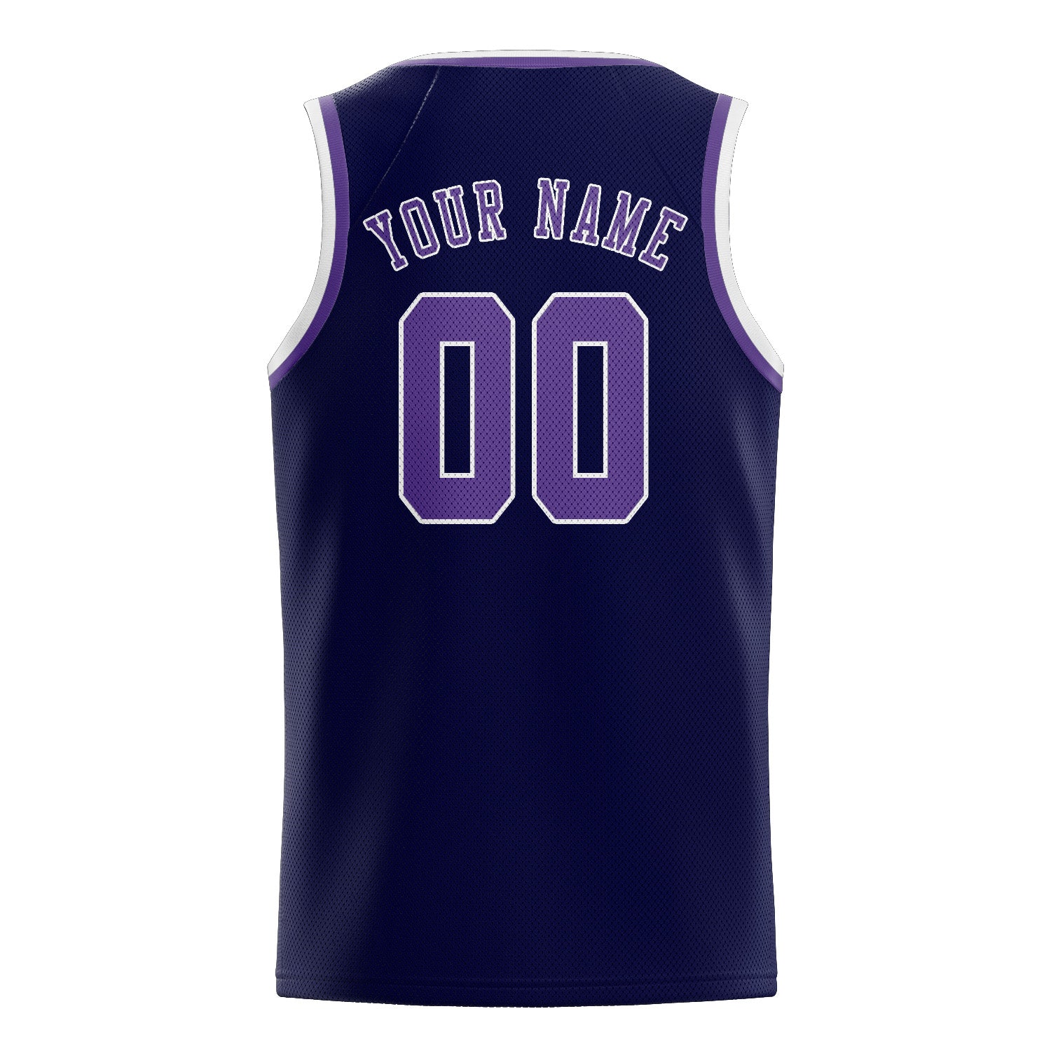 Custom Navy Light Purple Basketball Jersey