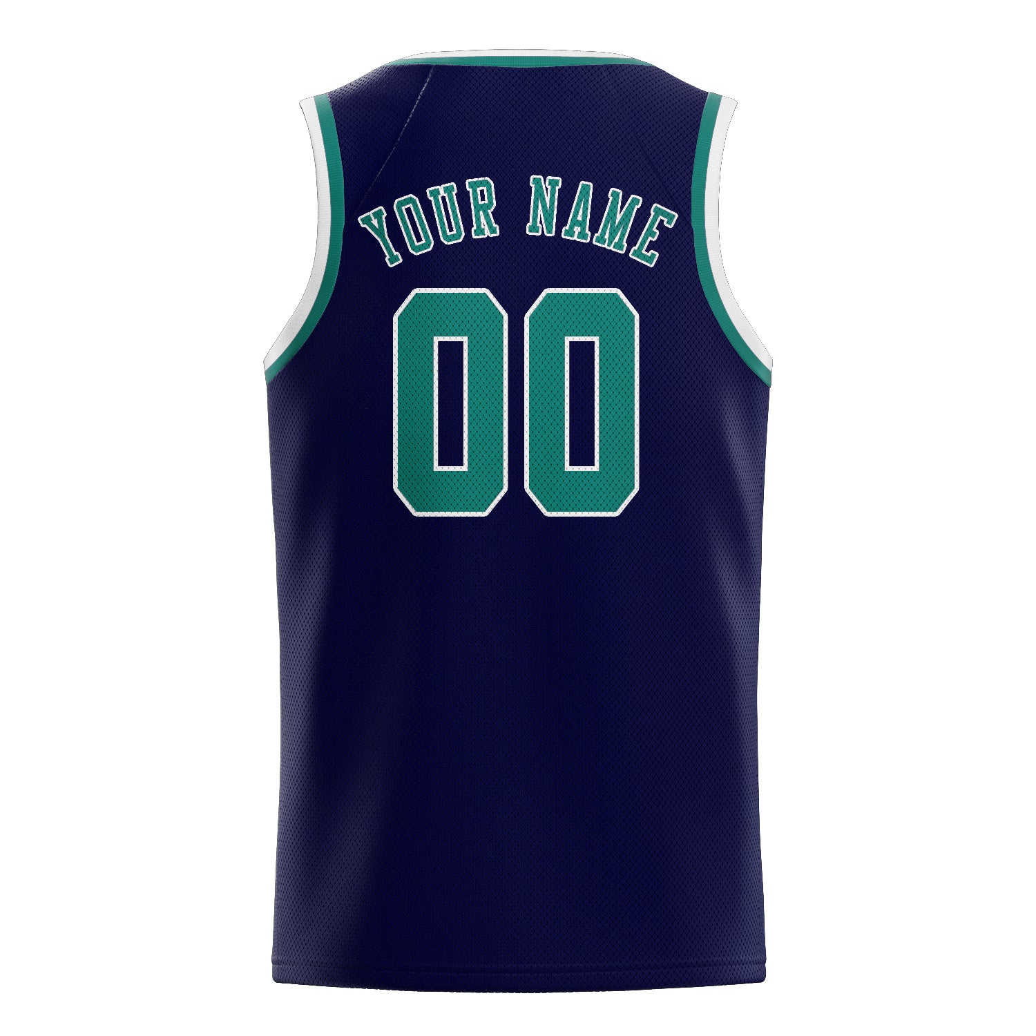 Custom Navy Blue Green Basketball Jersey