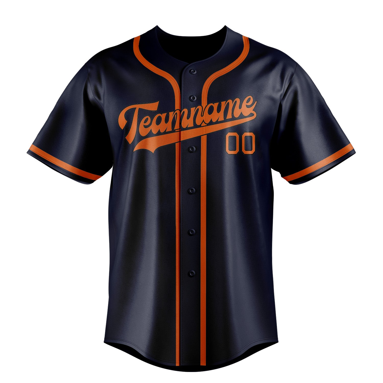 Custom Navy Orange Baseball Jersey