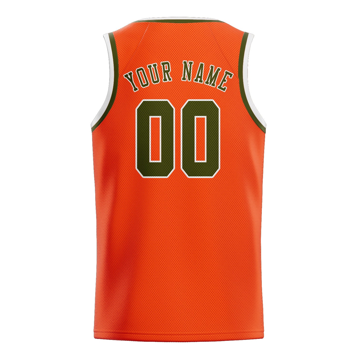 Custom Orange Red Olive Basketball Jersey