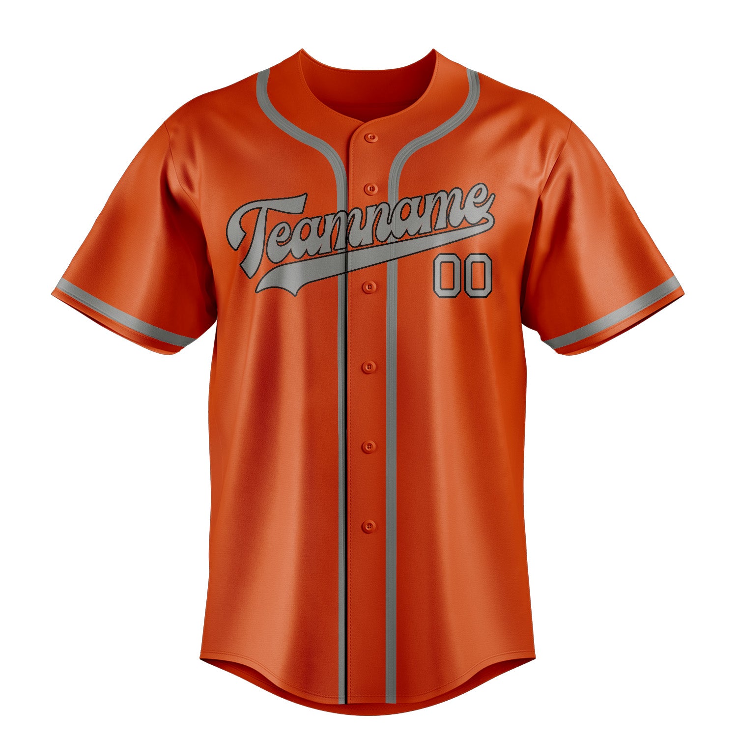 Custom Orange Red Gray Baseball Jersey