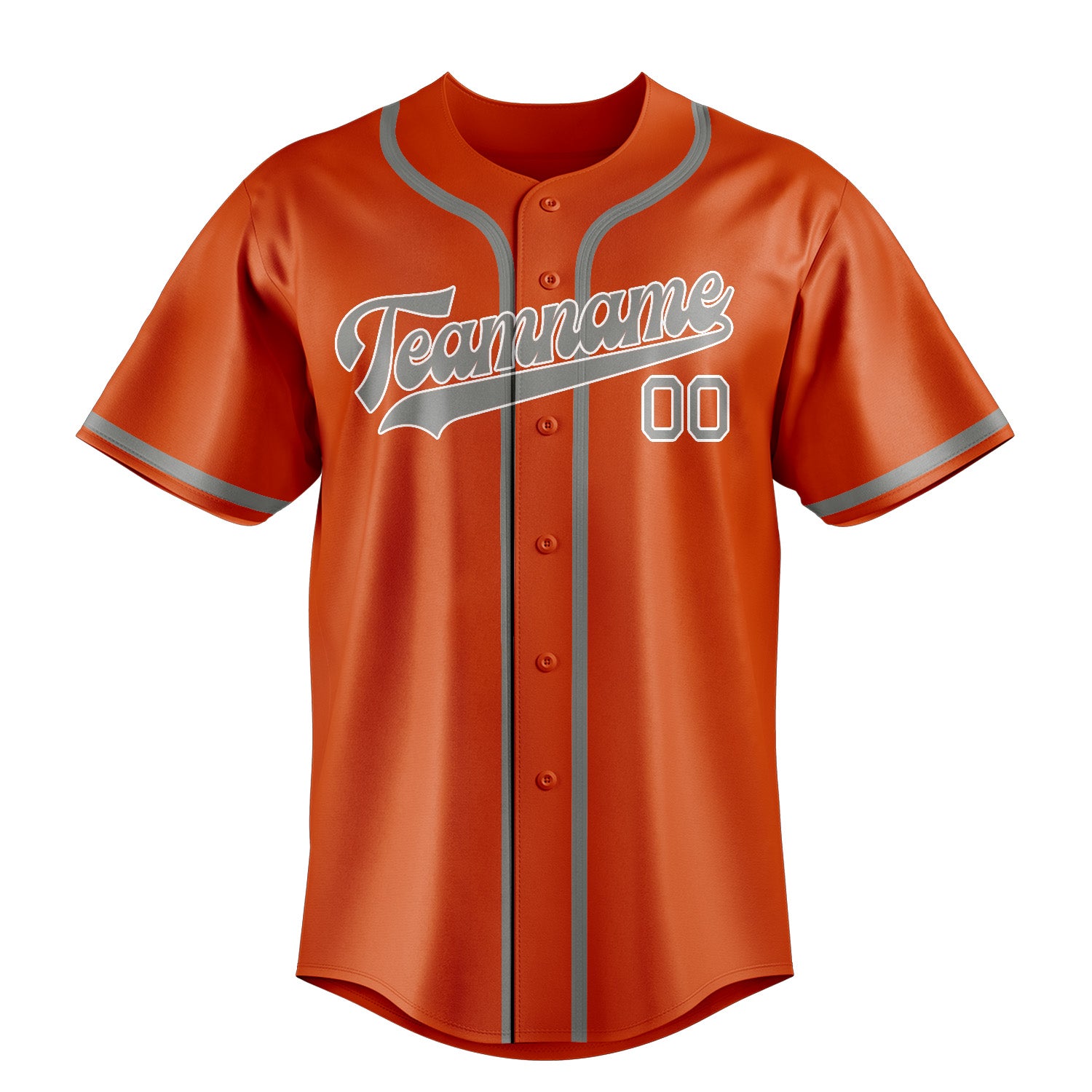Custom Orange Red Gray Baseball Jersey