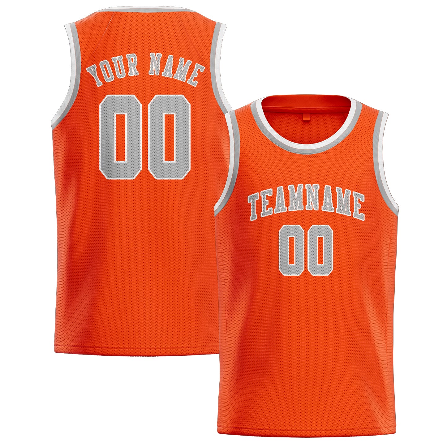 Custom Orange Red Gray Basketball Jersey
