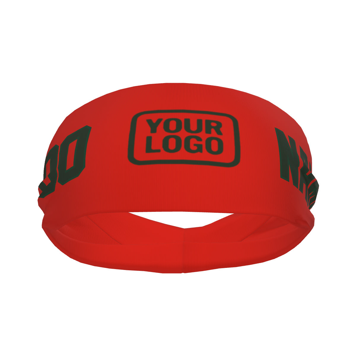 Custom Orange Red Dark Green Sports headband
