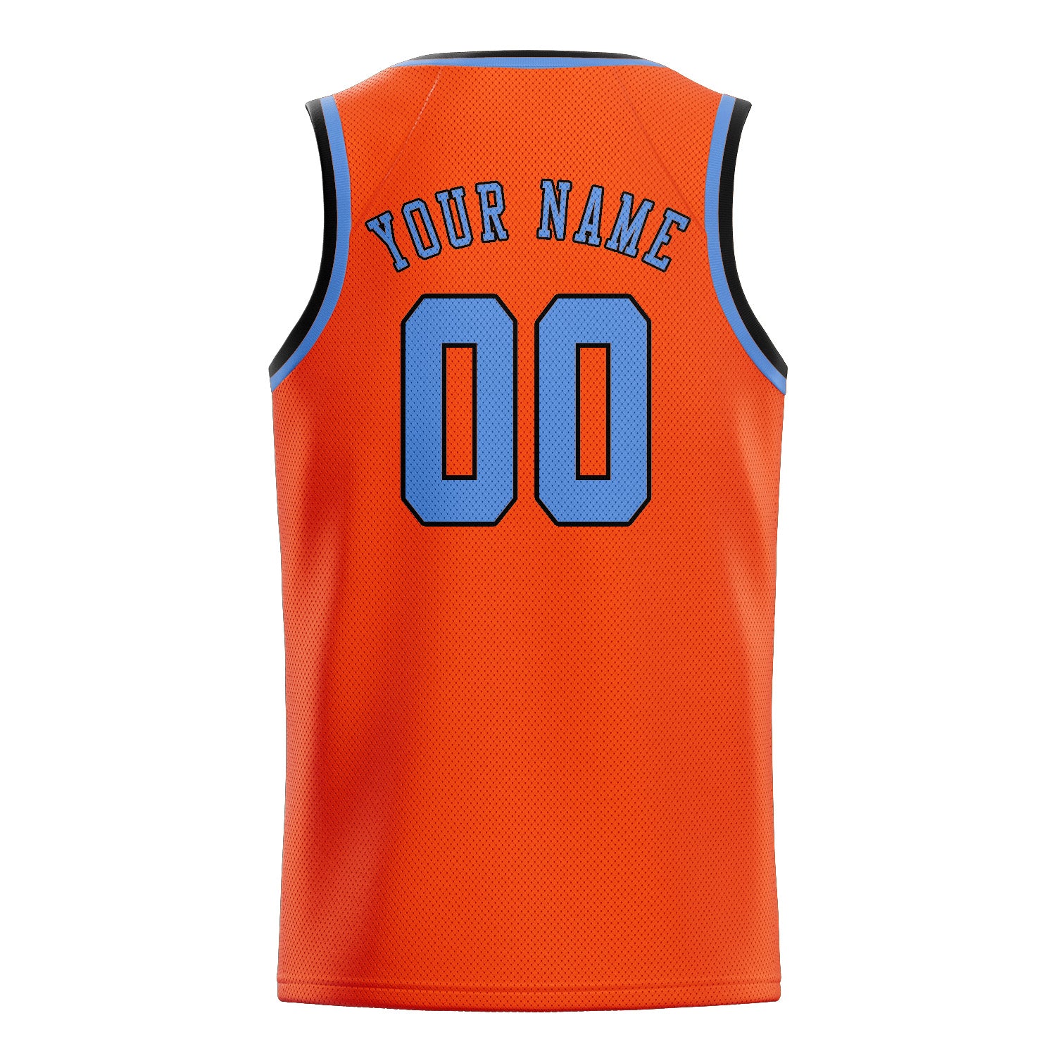 Custom Orange Red Light Blue Basketball Jersey