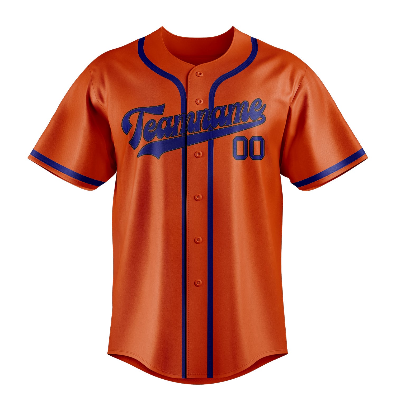Custom Orange Red Sky Blue Baseball Jersey