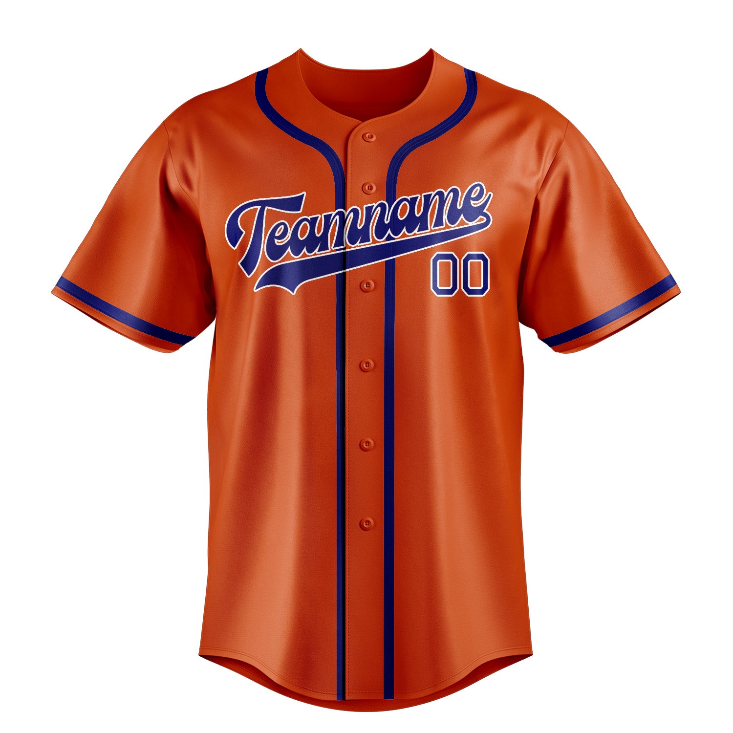 Custom Orange Red Sky Blue Baseball Jersey