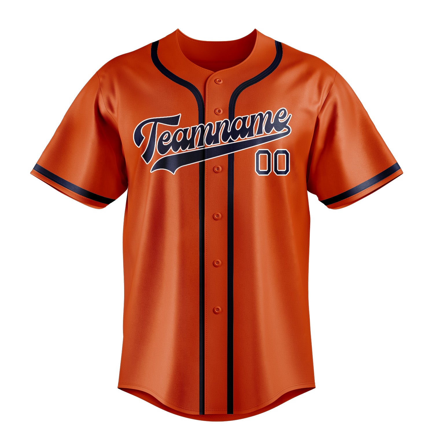 Custom Orange Red Blue Baseball Jersey