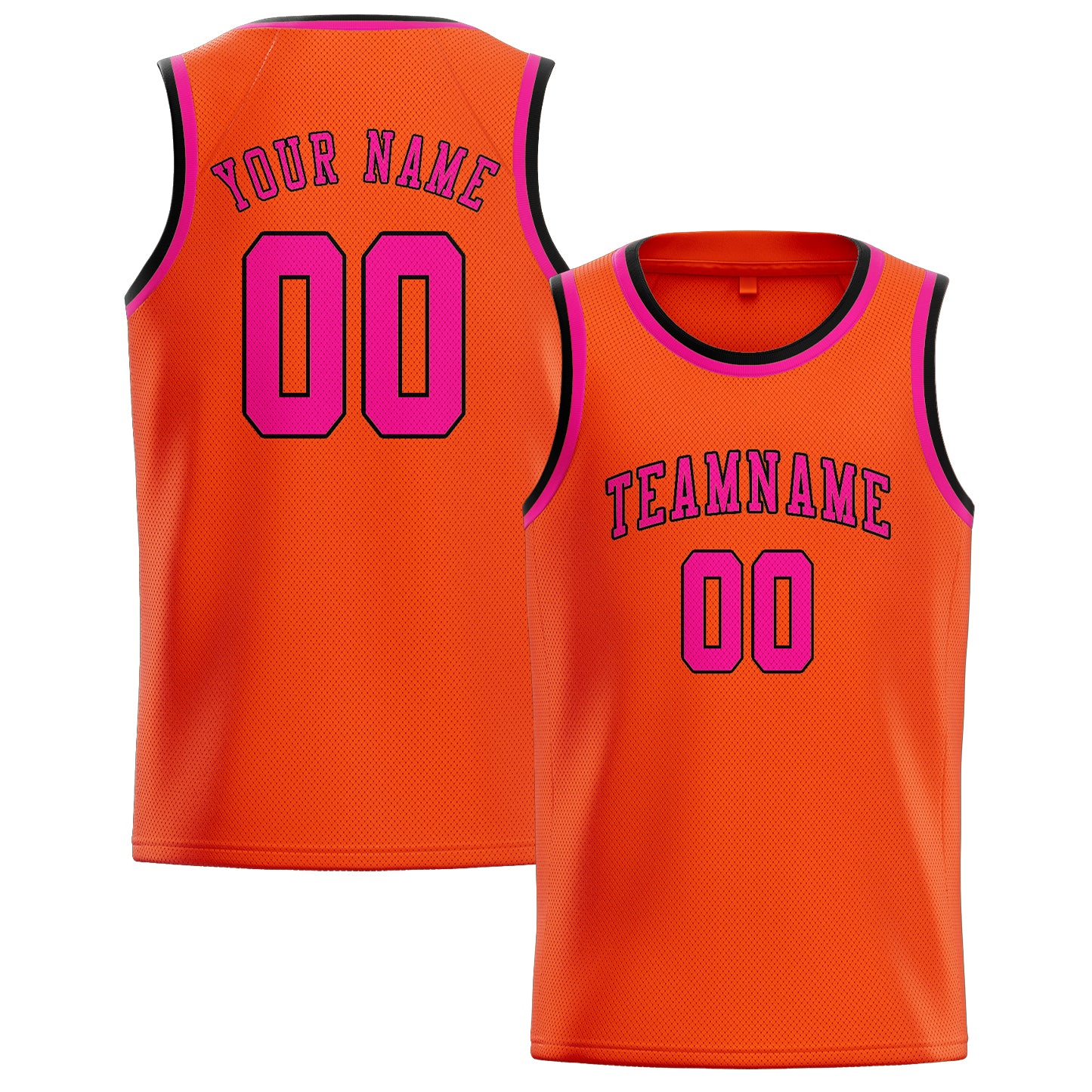 Custom Orange Red Pink Basketball Jersey