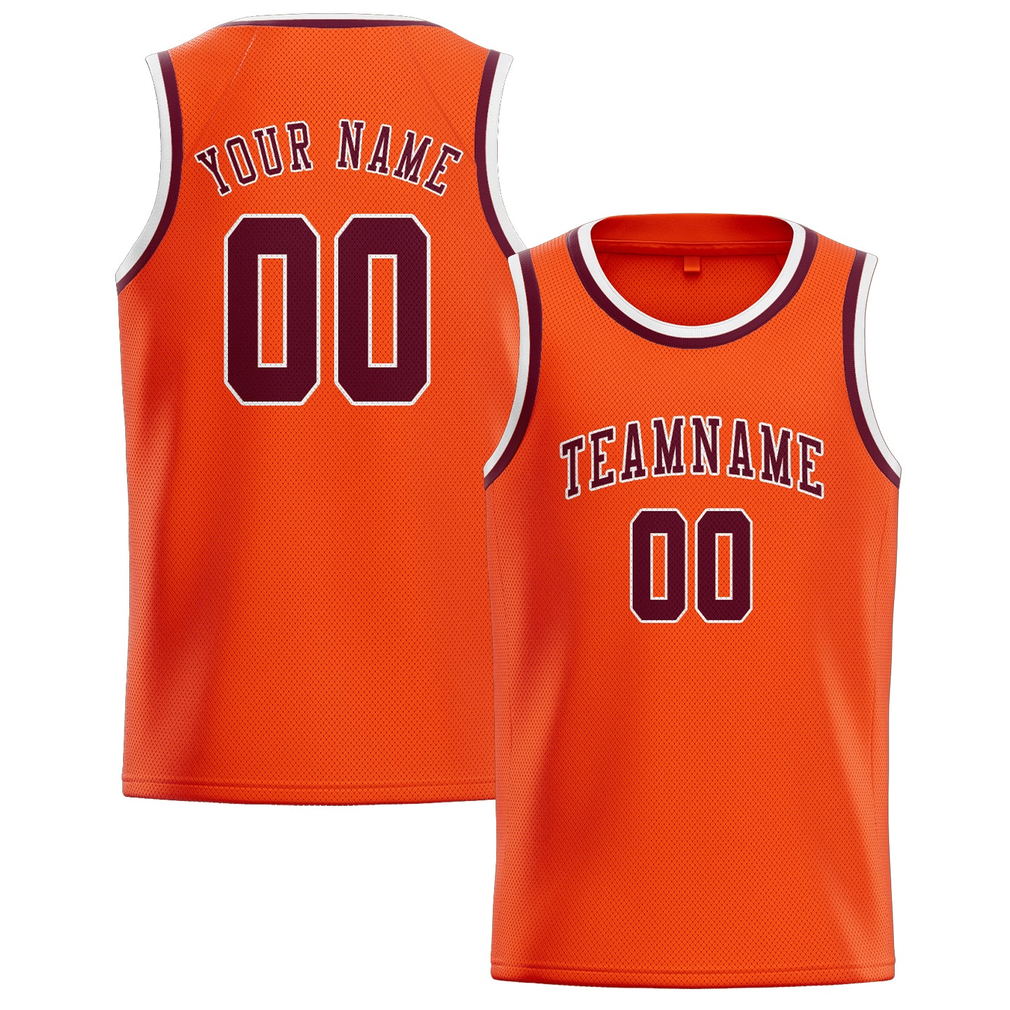 Custom Orange Red Crimson Red Basketball Jersey