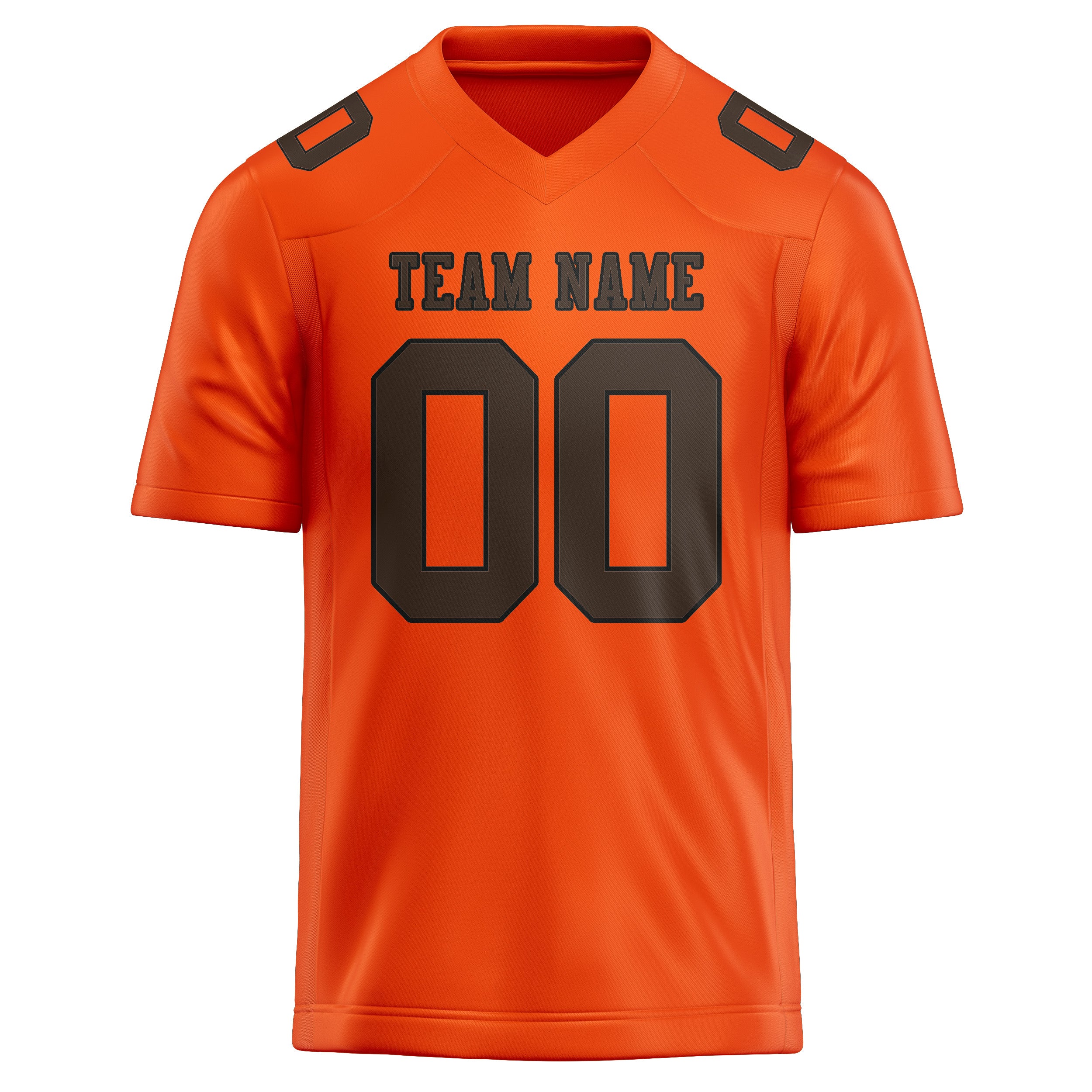 Custom Orange Red Brown Football Jersey