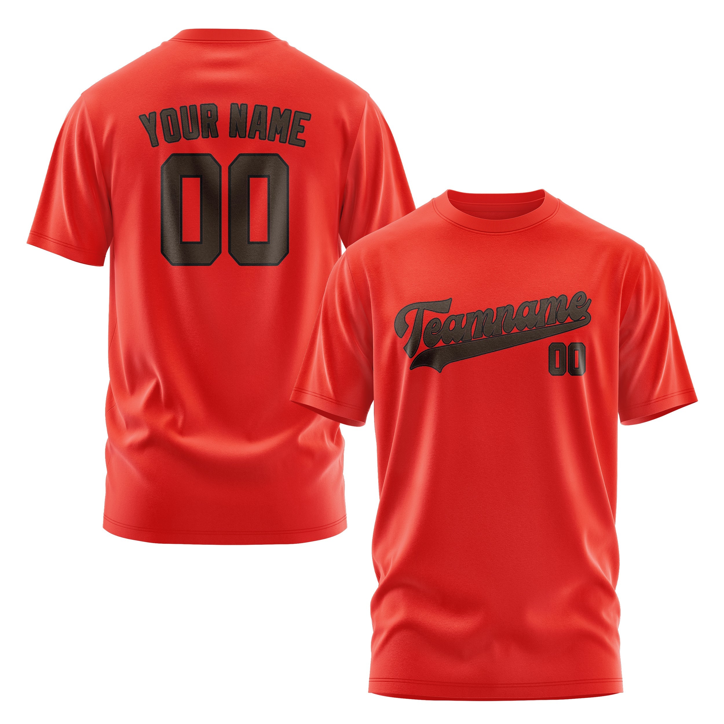 Custom Orange Red Brown T-Shirt