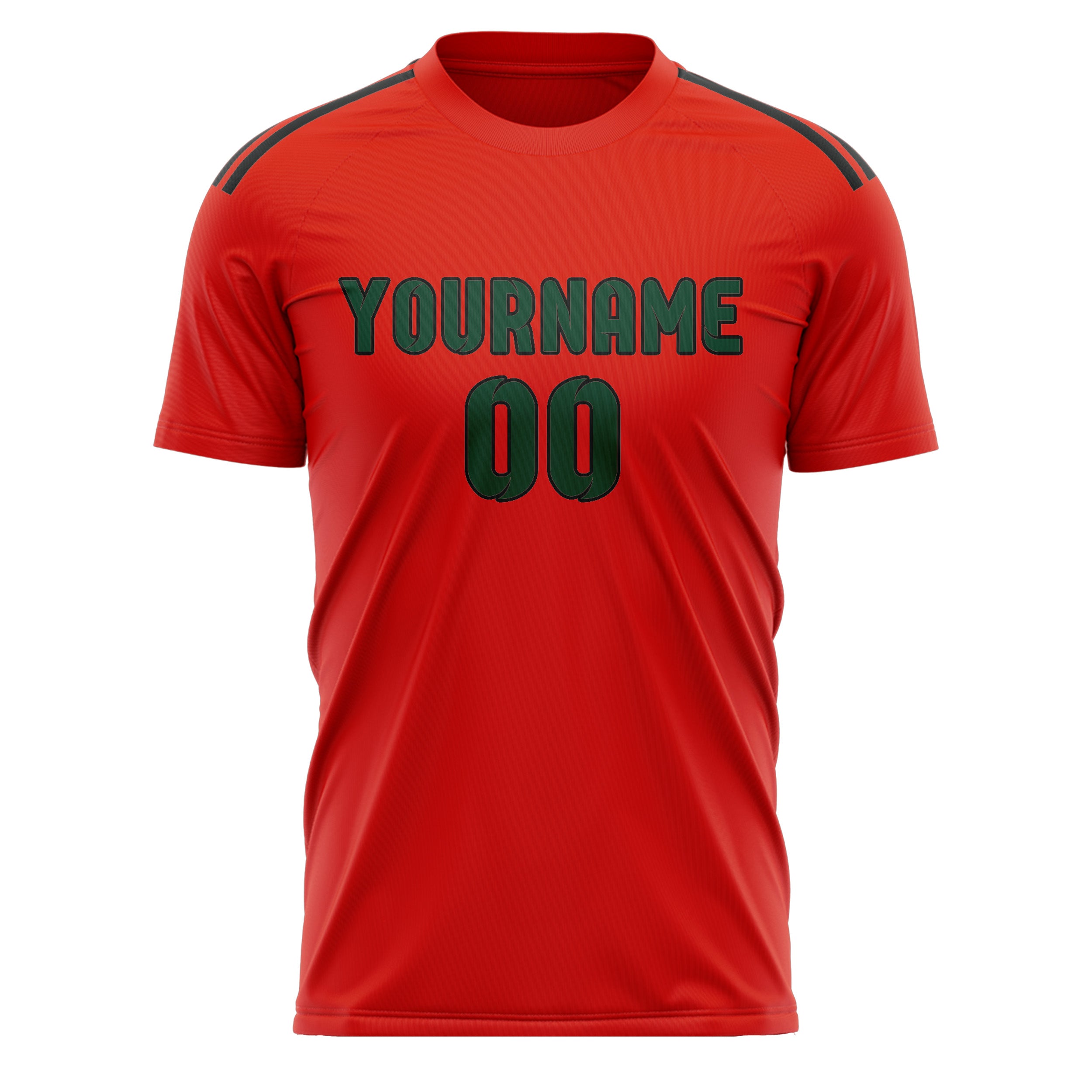 Custom Orange Red Green Soccer Jersey