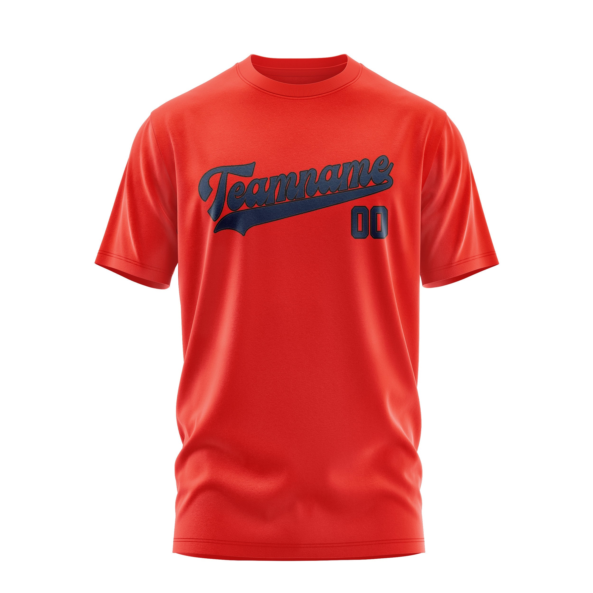 Custom Orange Red Blue T-Shirt
