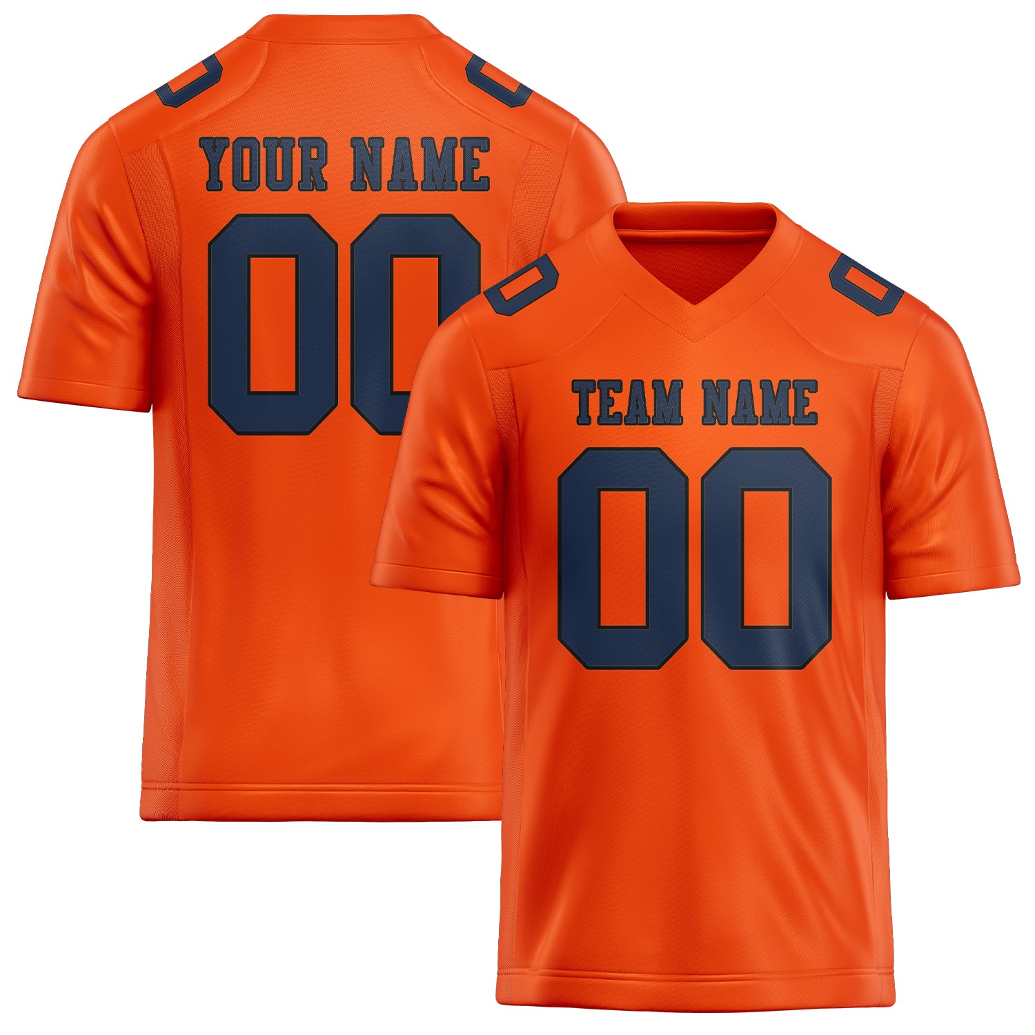Custom Orange Red Blue Football Jersey
