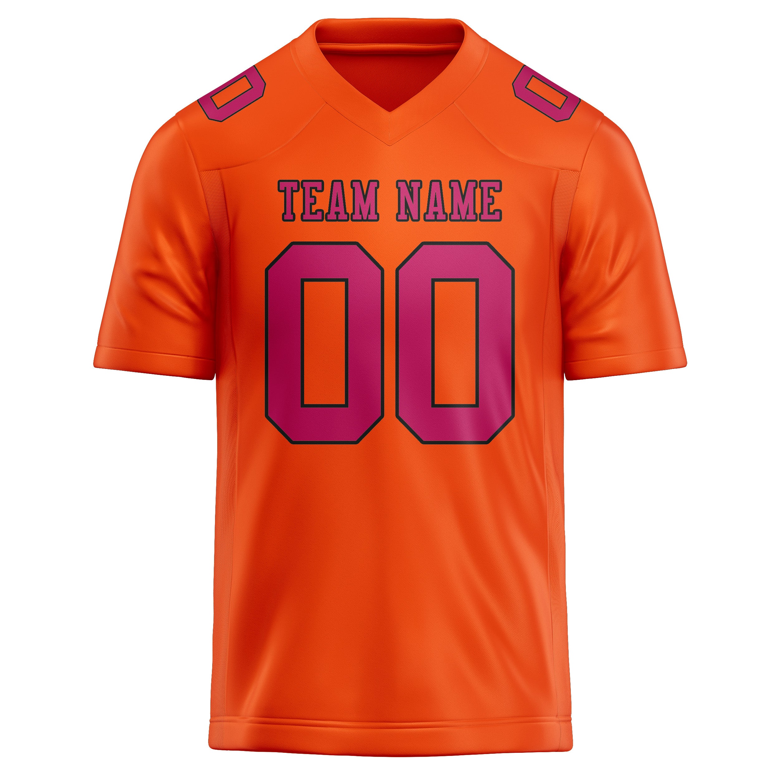 Custom Orange Red Pink Football Jersey