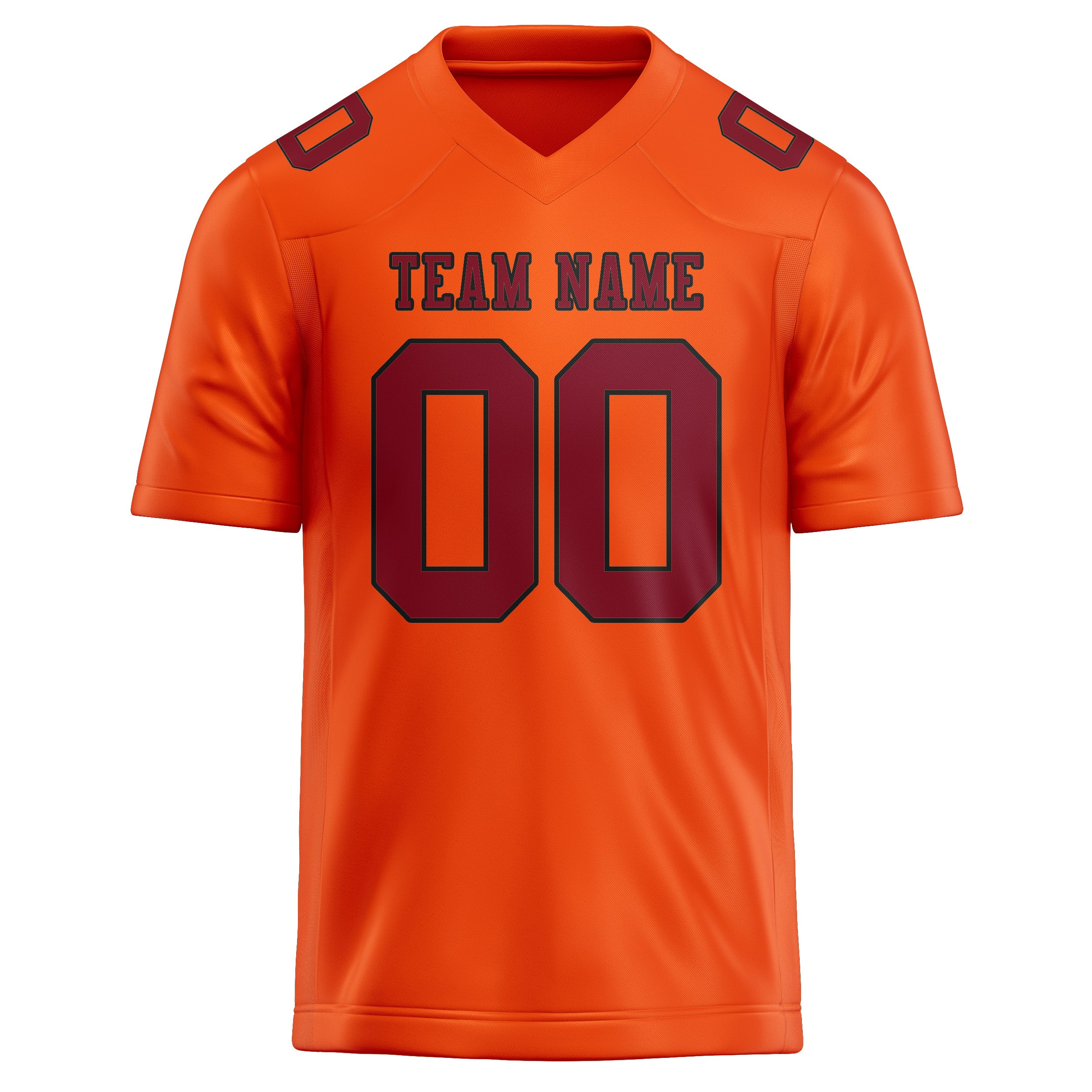 Custom Orange Red Crimson Red Football Jersey