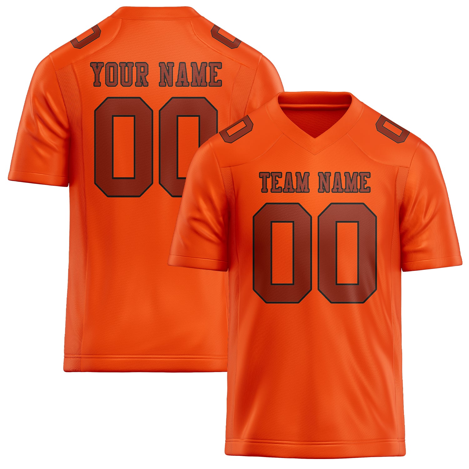 Custom Orange Red Coral Red Football Jersey