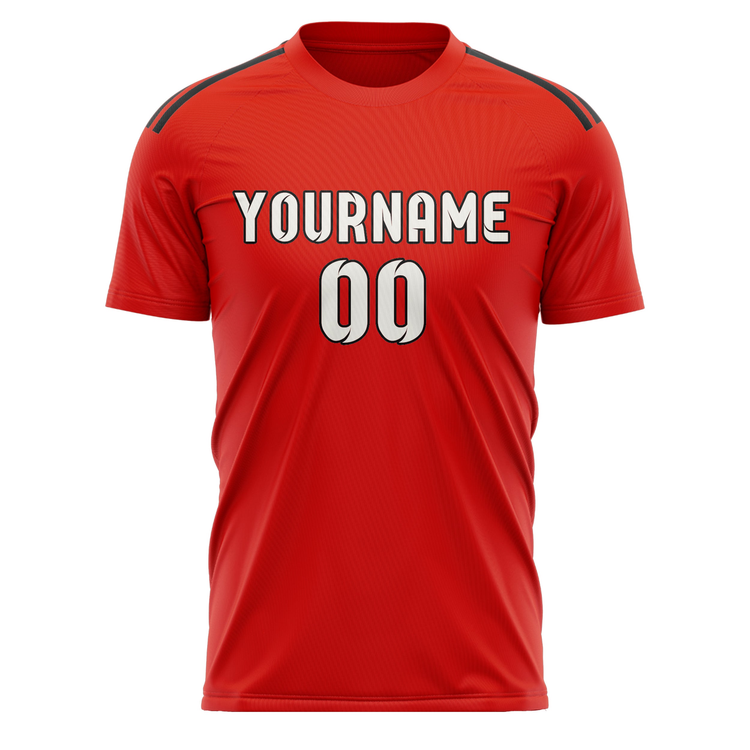 Custom Orange Red White Soccer Jersey