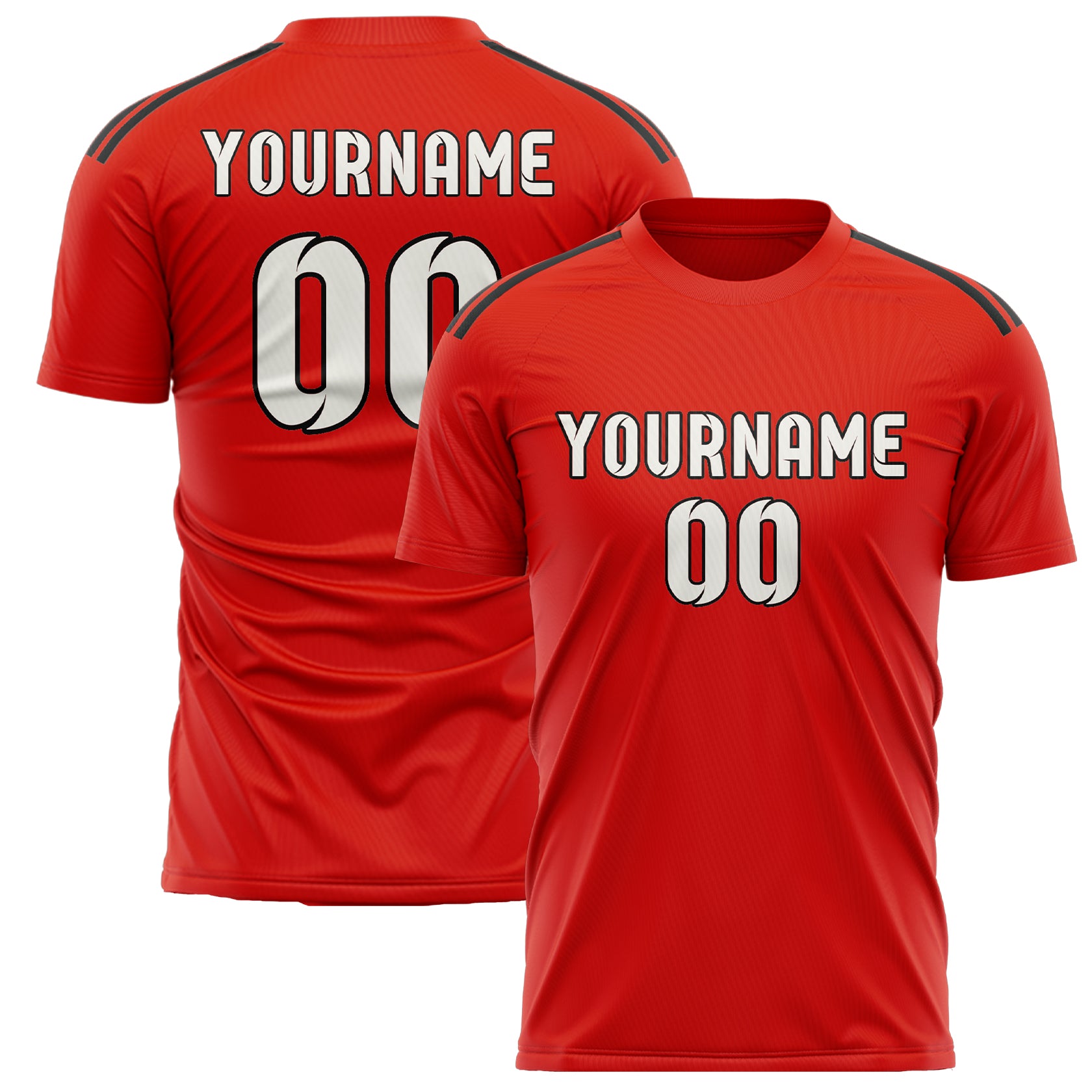 Custom Orange Red White Soccer Jersey