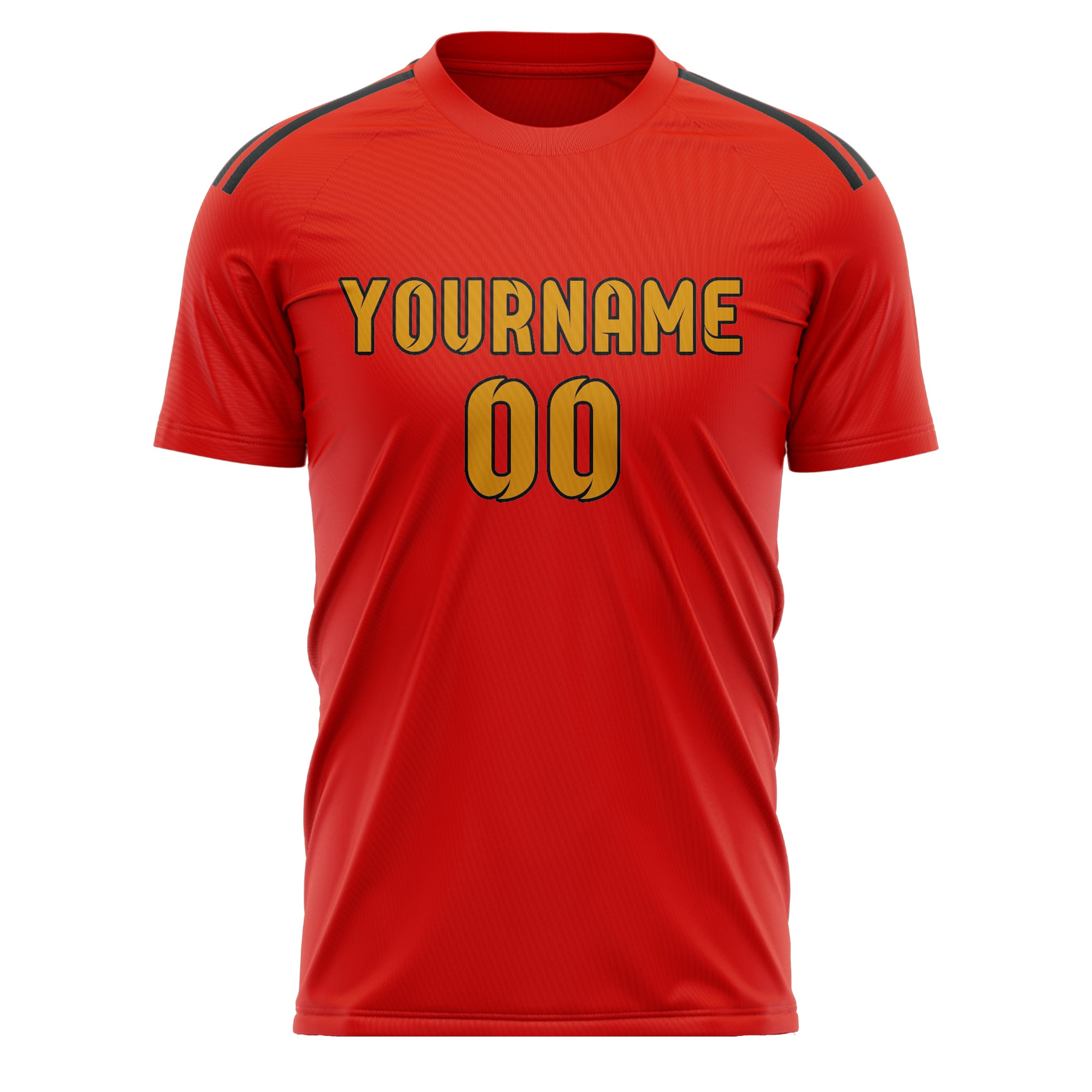 Custom Orange Red Yellow Soccer Jersey