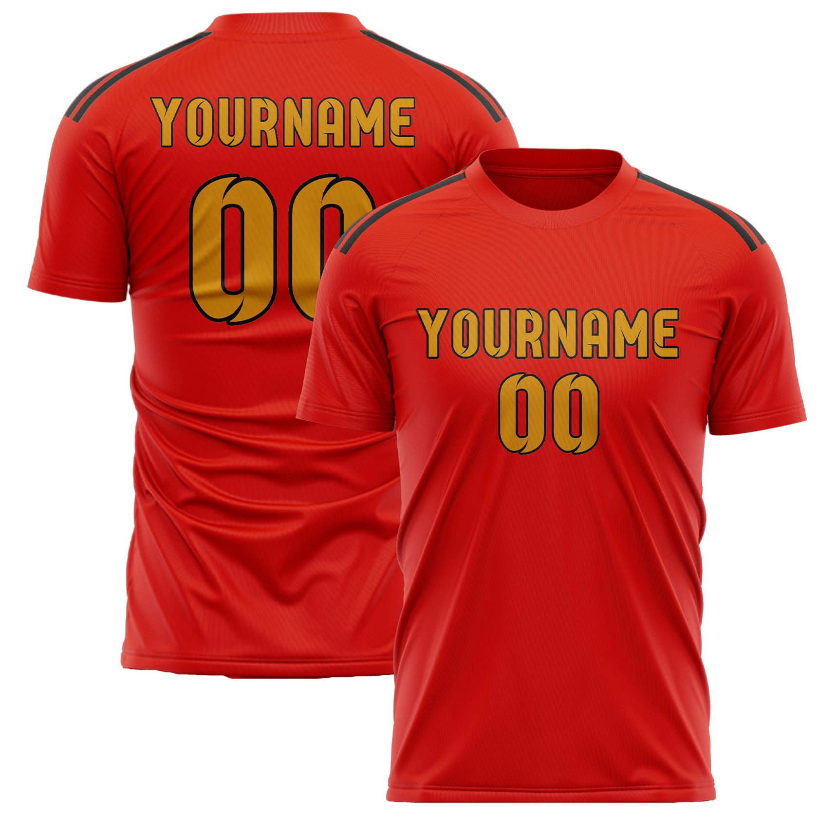 Custom Orange Red Yellow Soccer Jersey