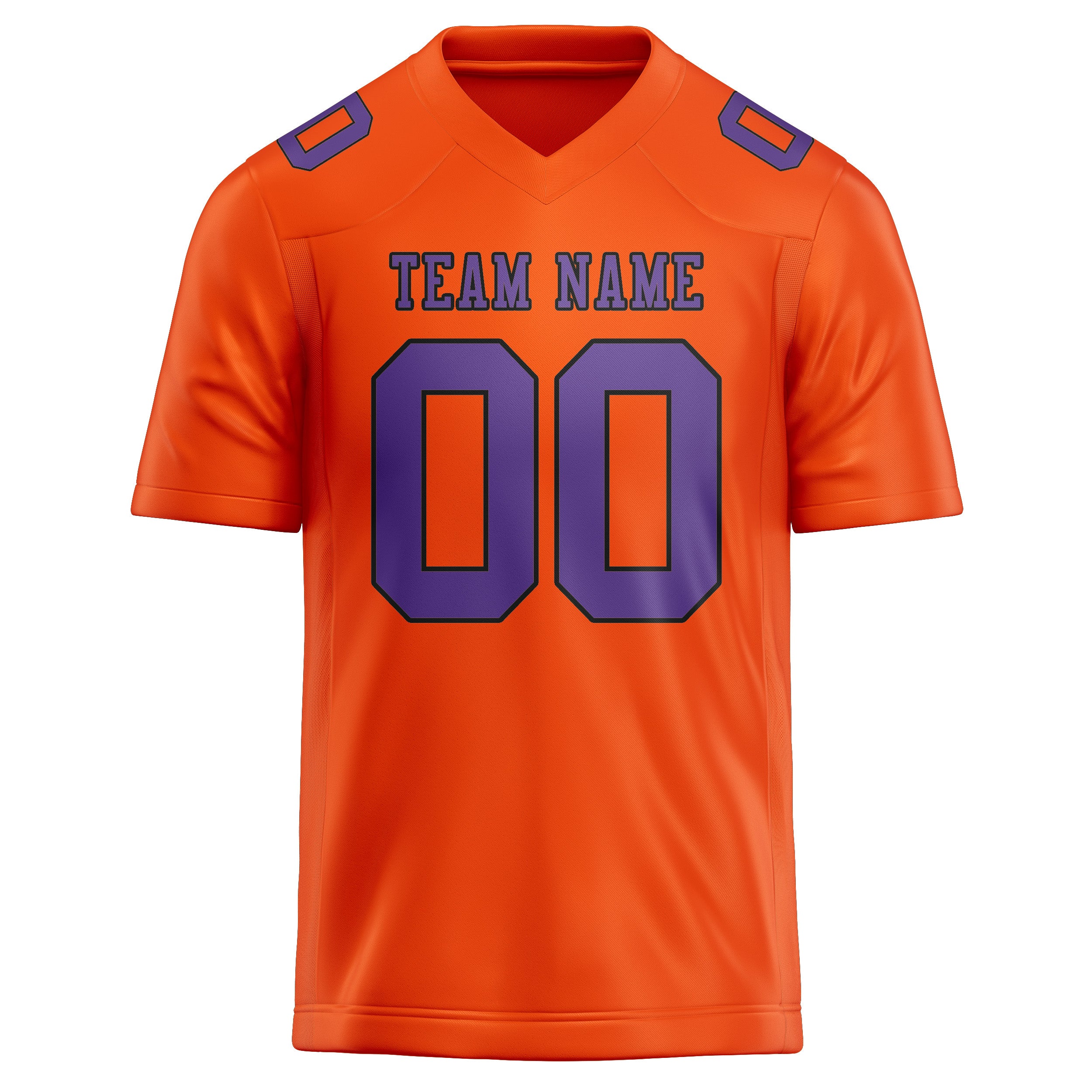 Custom Orange Red Light Purple Football Jersey