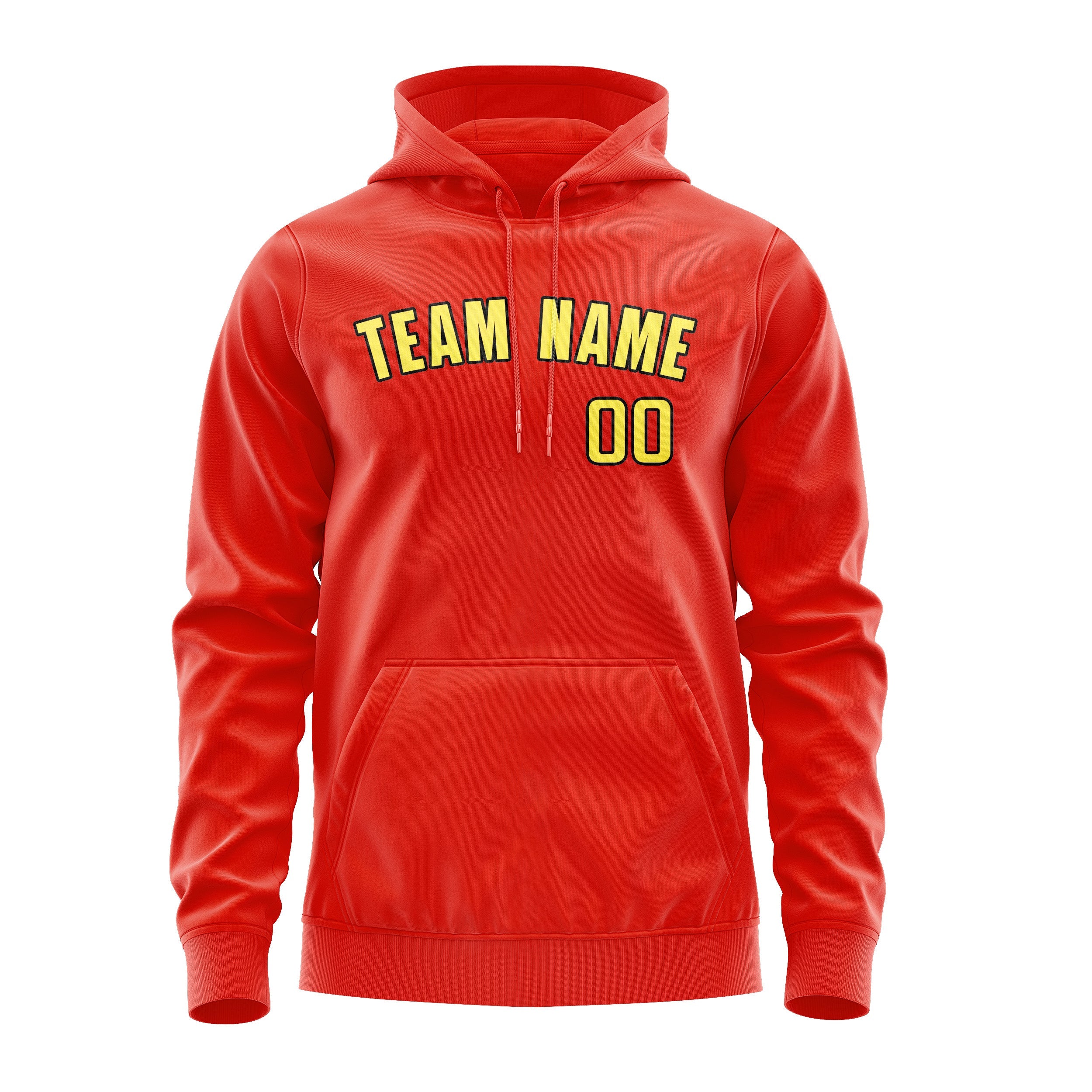 Custom Orange Red Light Yellow Hoodie