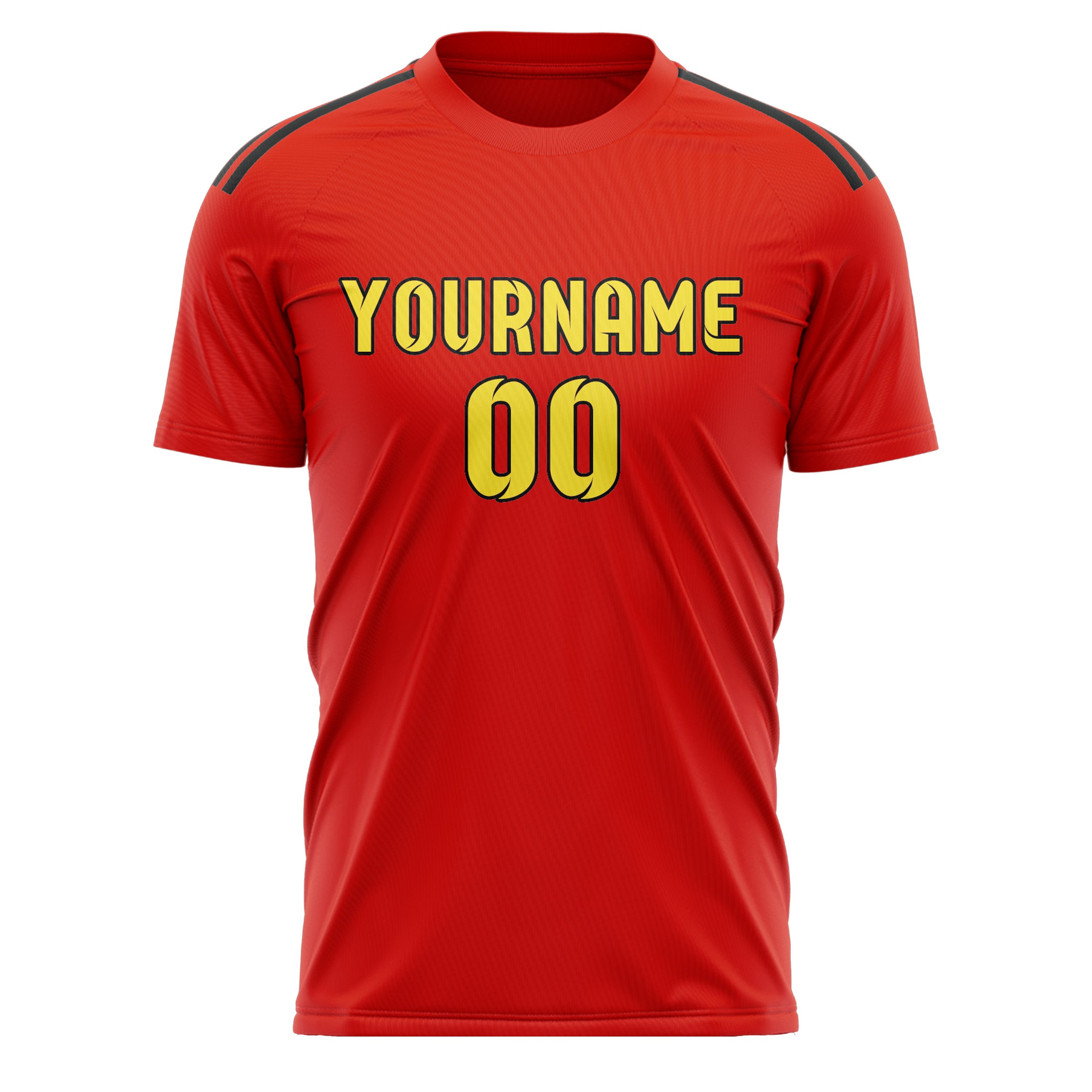 Custom Orange Red Light Yellow Soccer Jersey