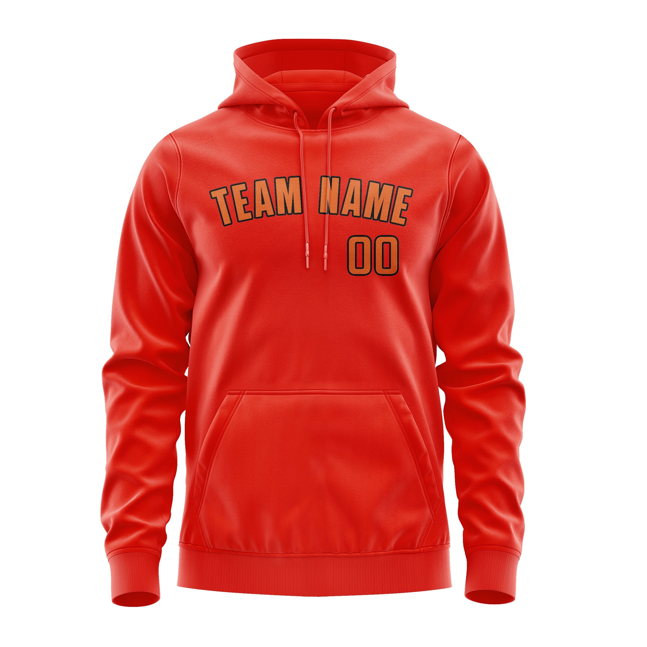 Custom Orange Red Orange Hoodie