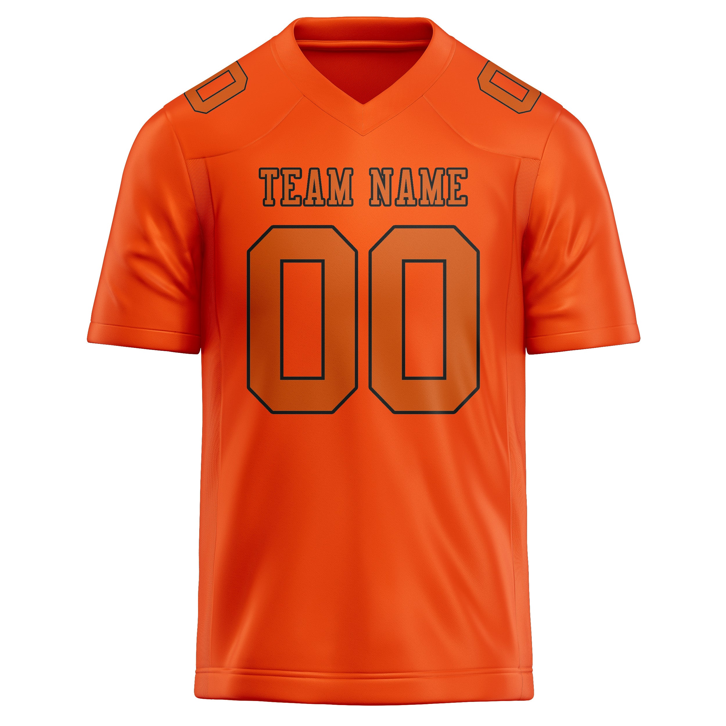 Custom Orange Red Orange Football Jersey