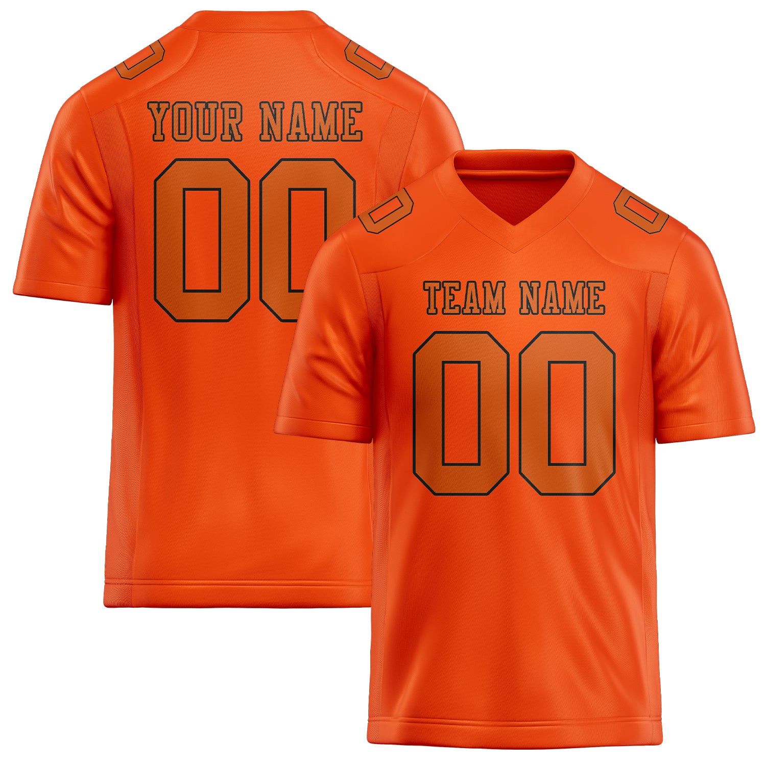 Custom Orange Red Orange Football Jersey
