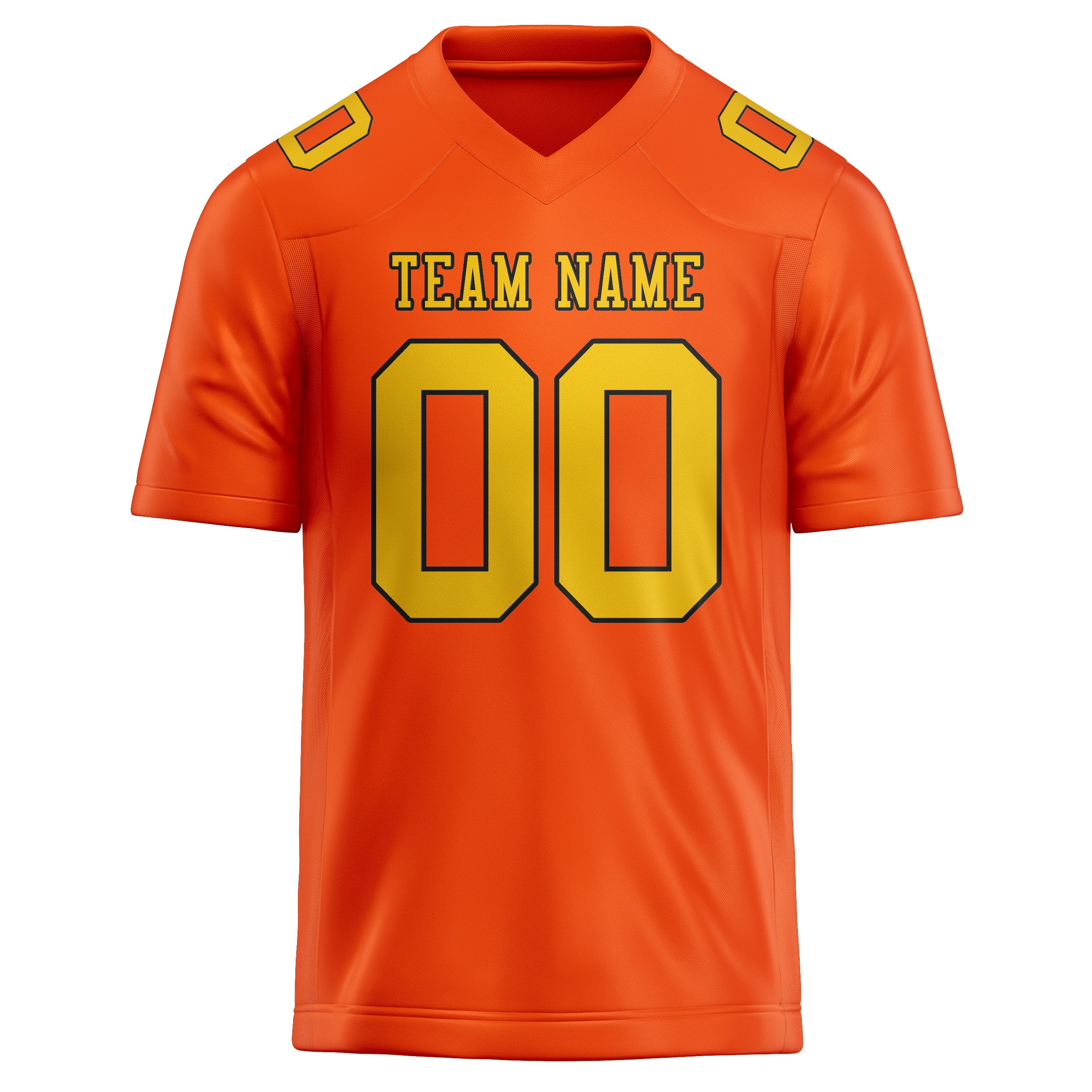 Custom Orange Red Gold Football Jersey
