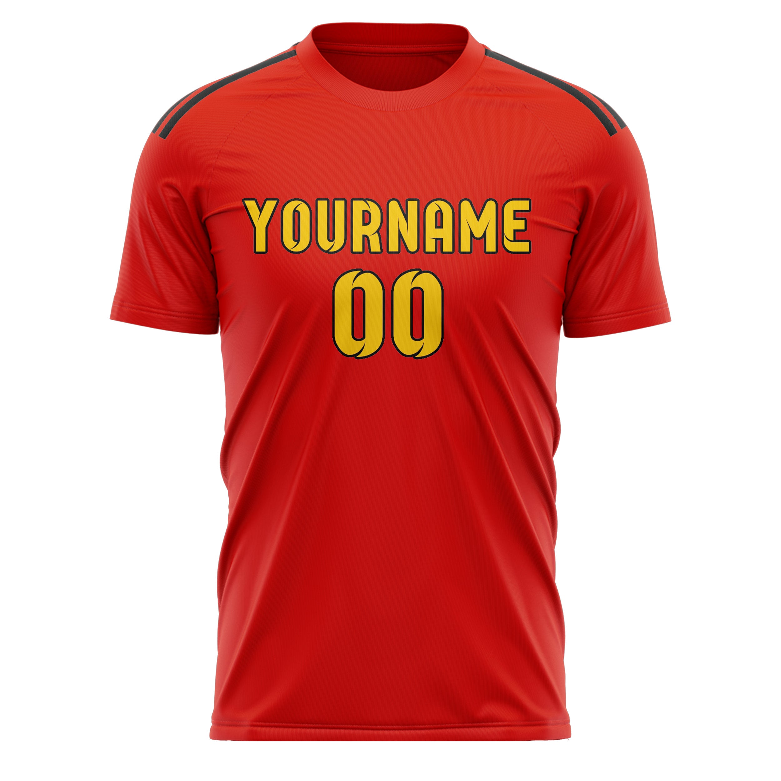 Custom Orange Red Gold Soccer Jersey