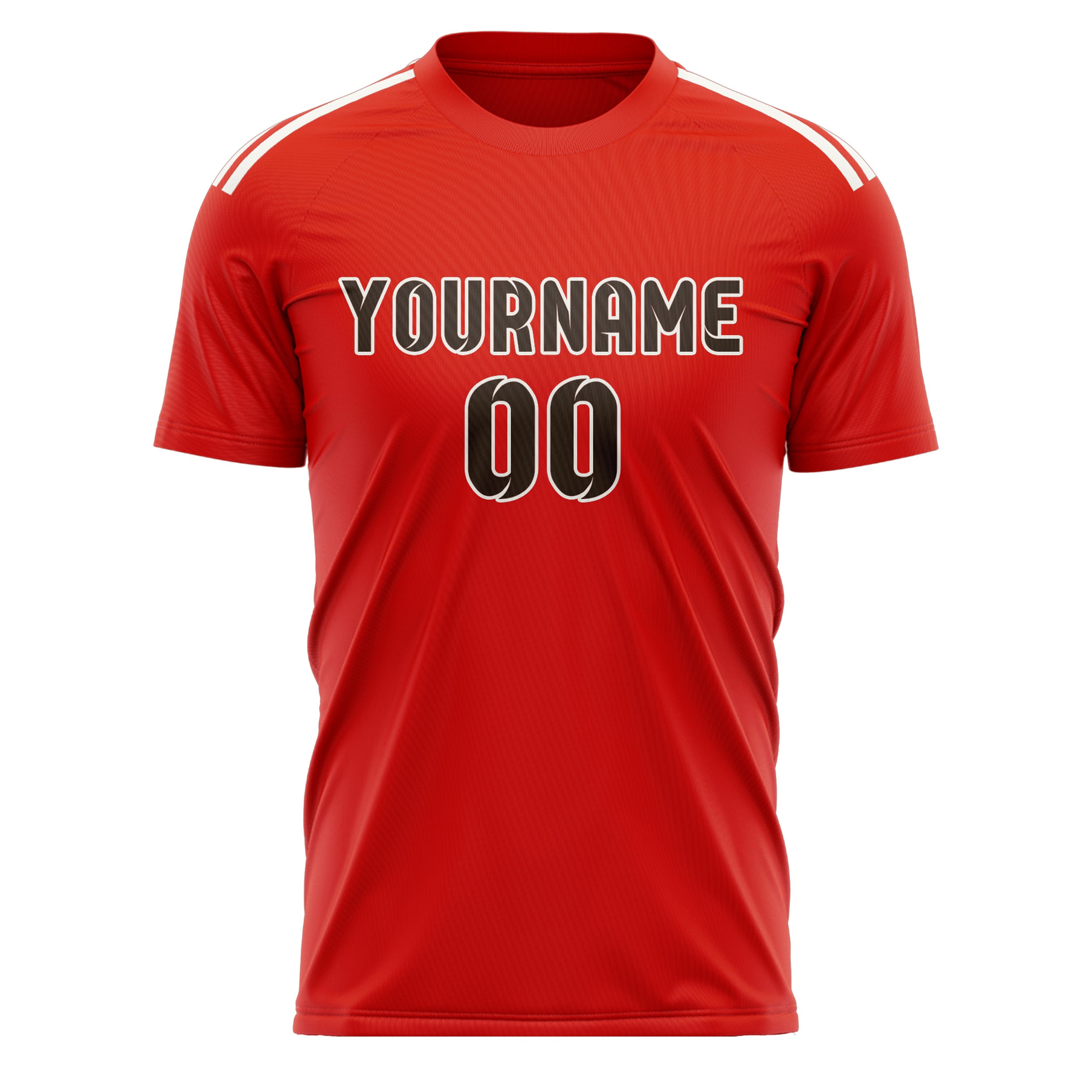 Custom Orange Red Brown Soccer Jersey
