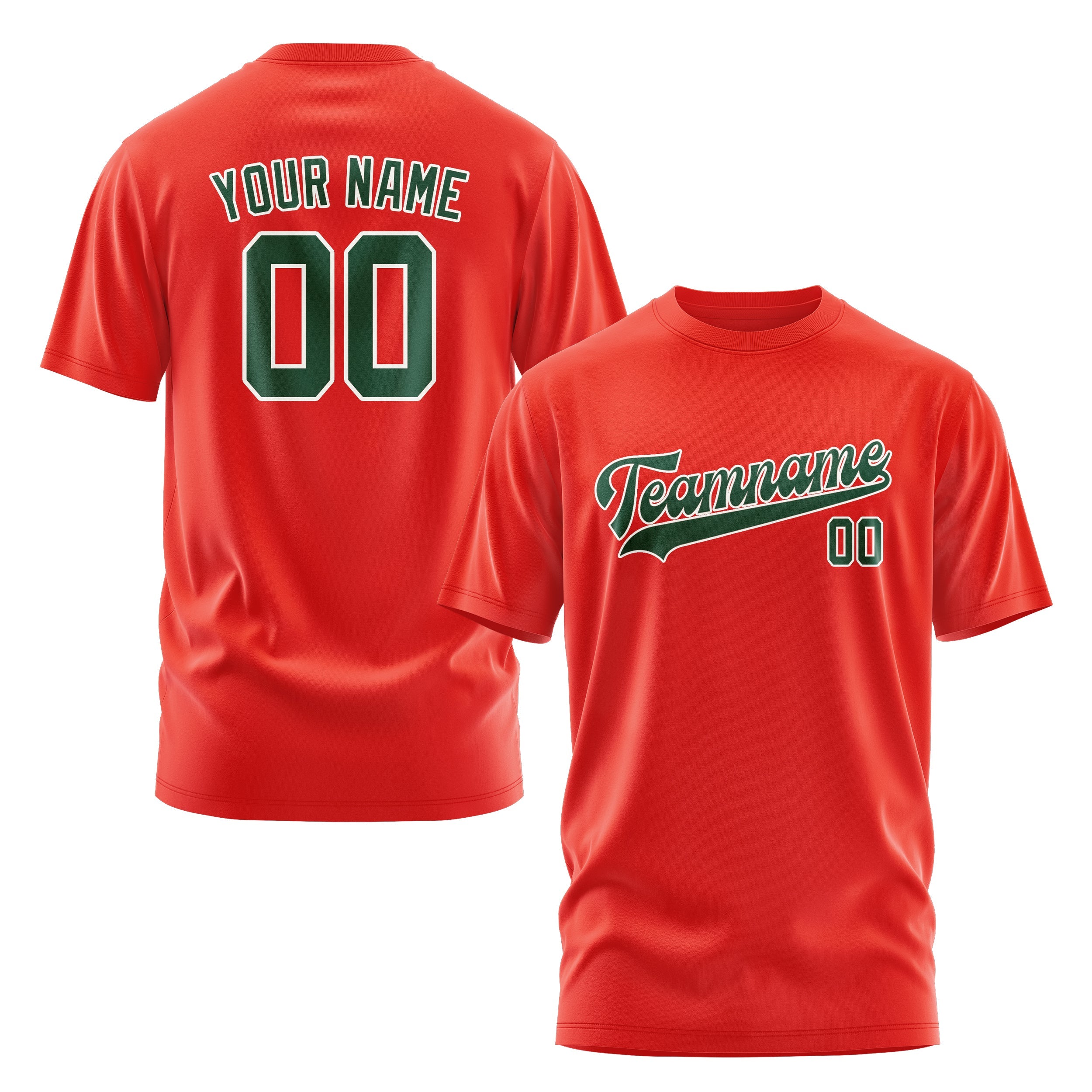Custom Orange Red Green T-Shirt