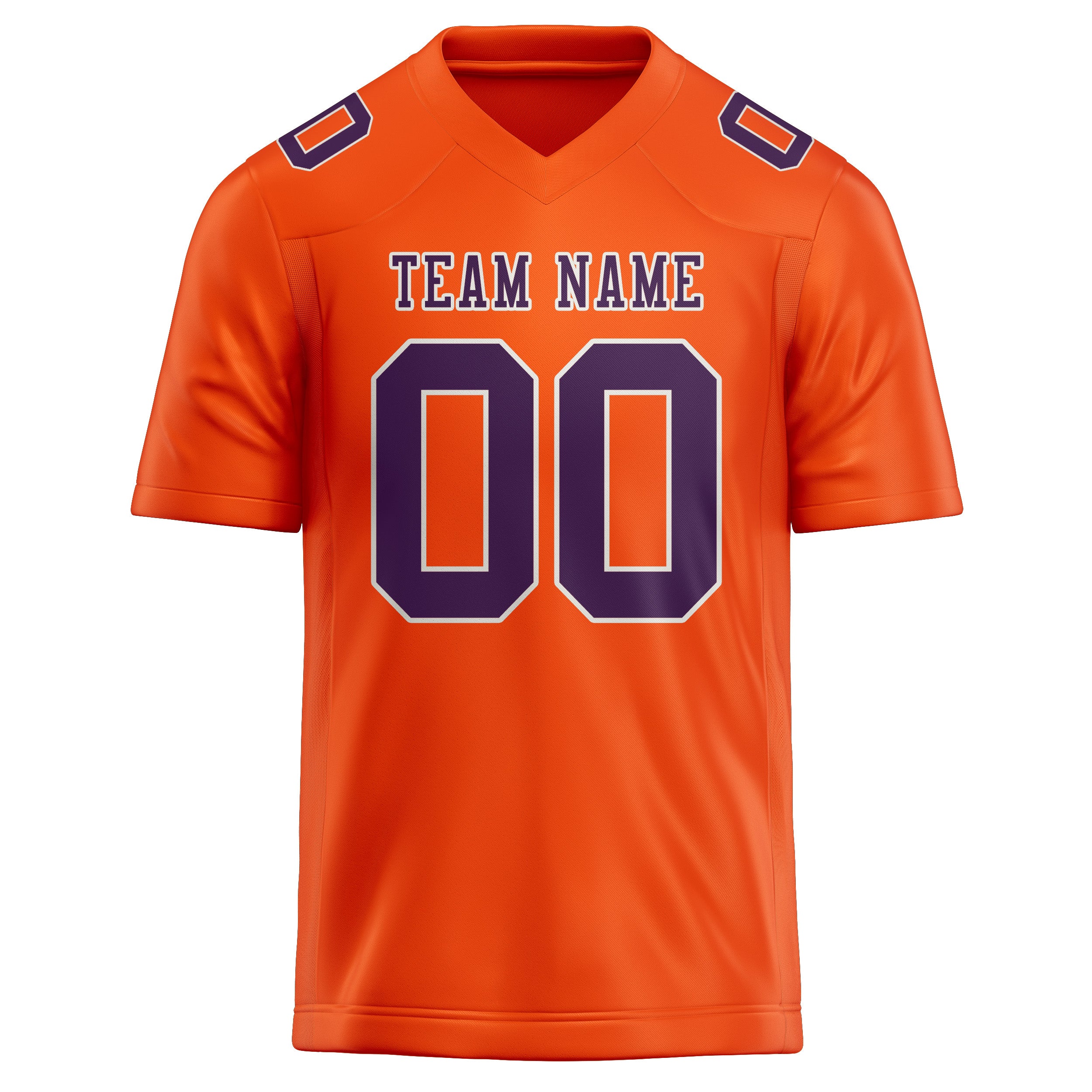 Custom Orange Red Purple Football Jersey