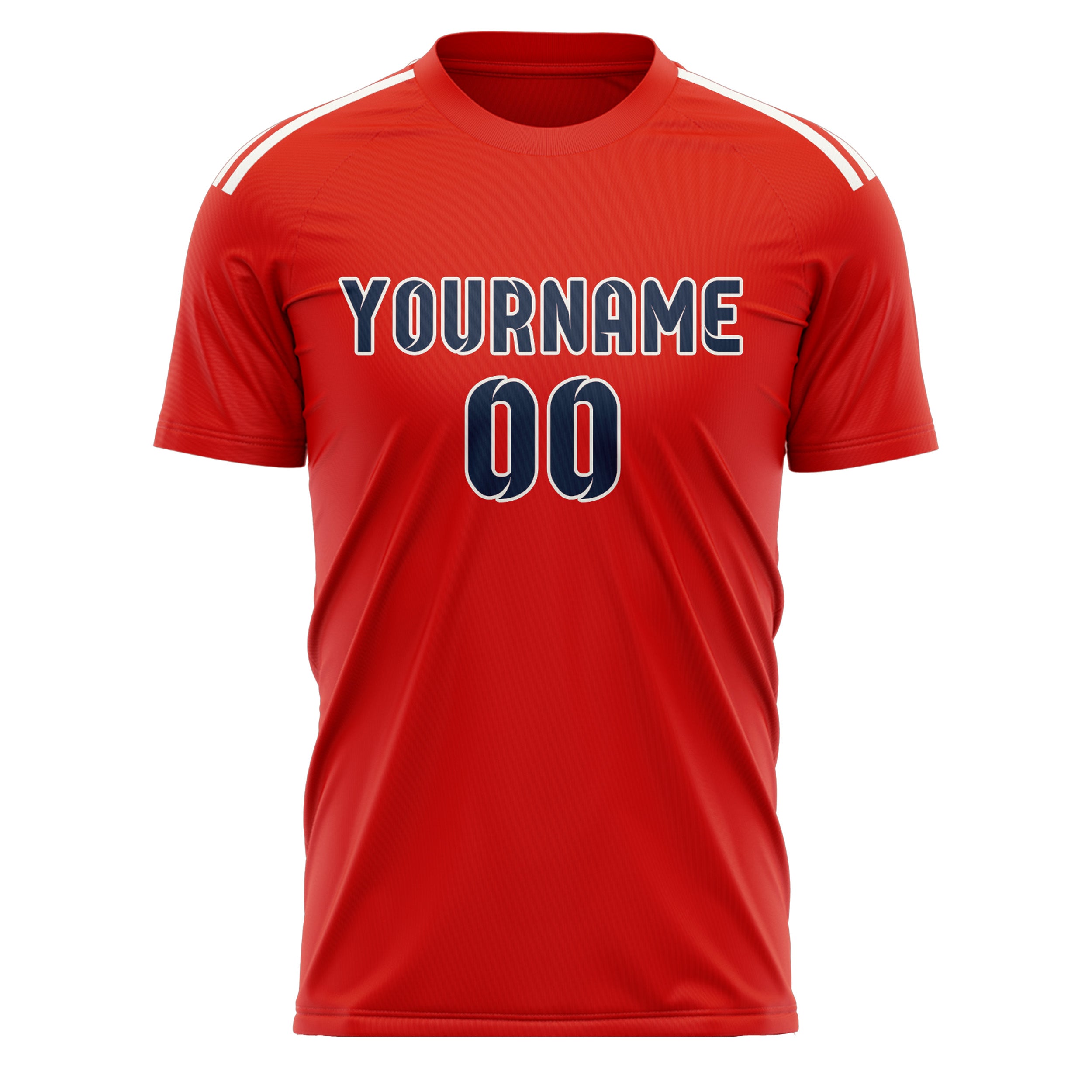 Custom Orange Red Blue Soccer Jersey
