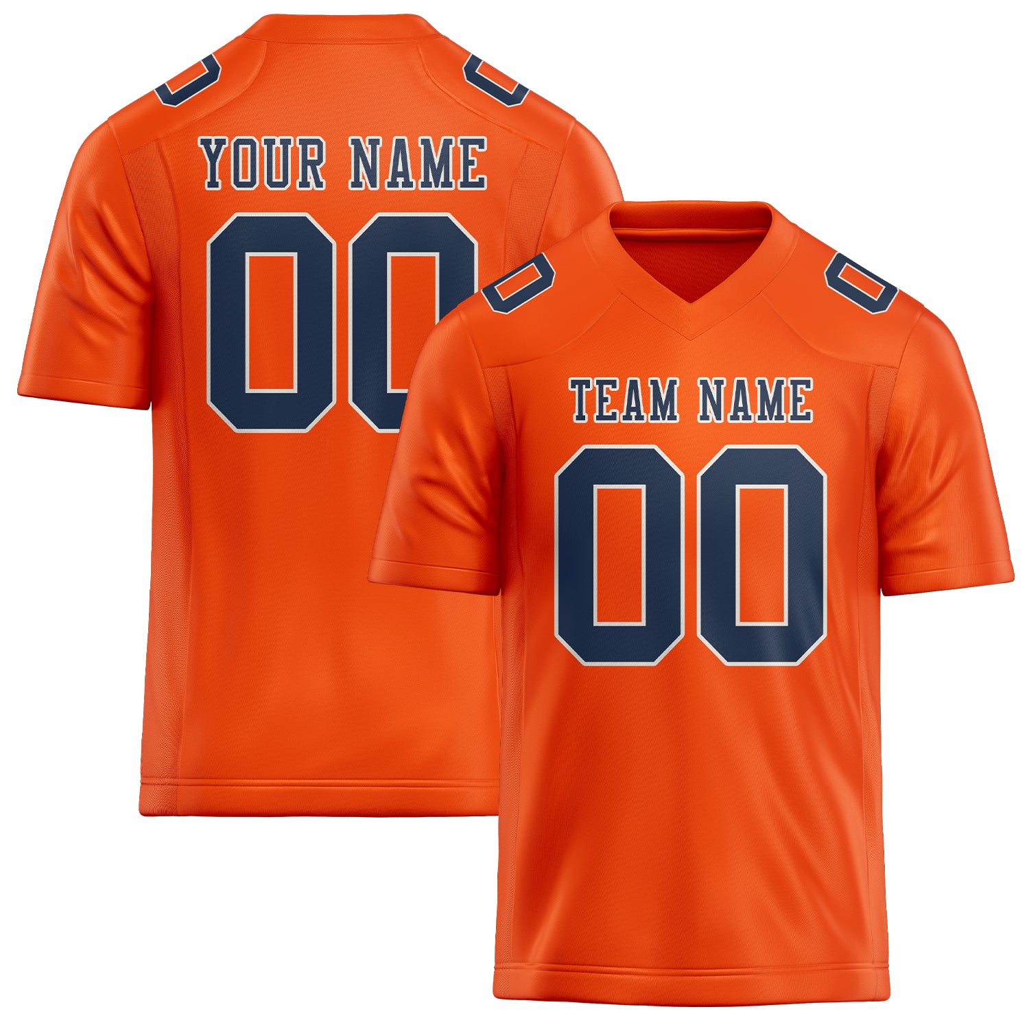 Custom Orange Red Blue Football Jersey