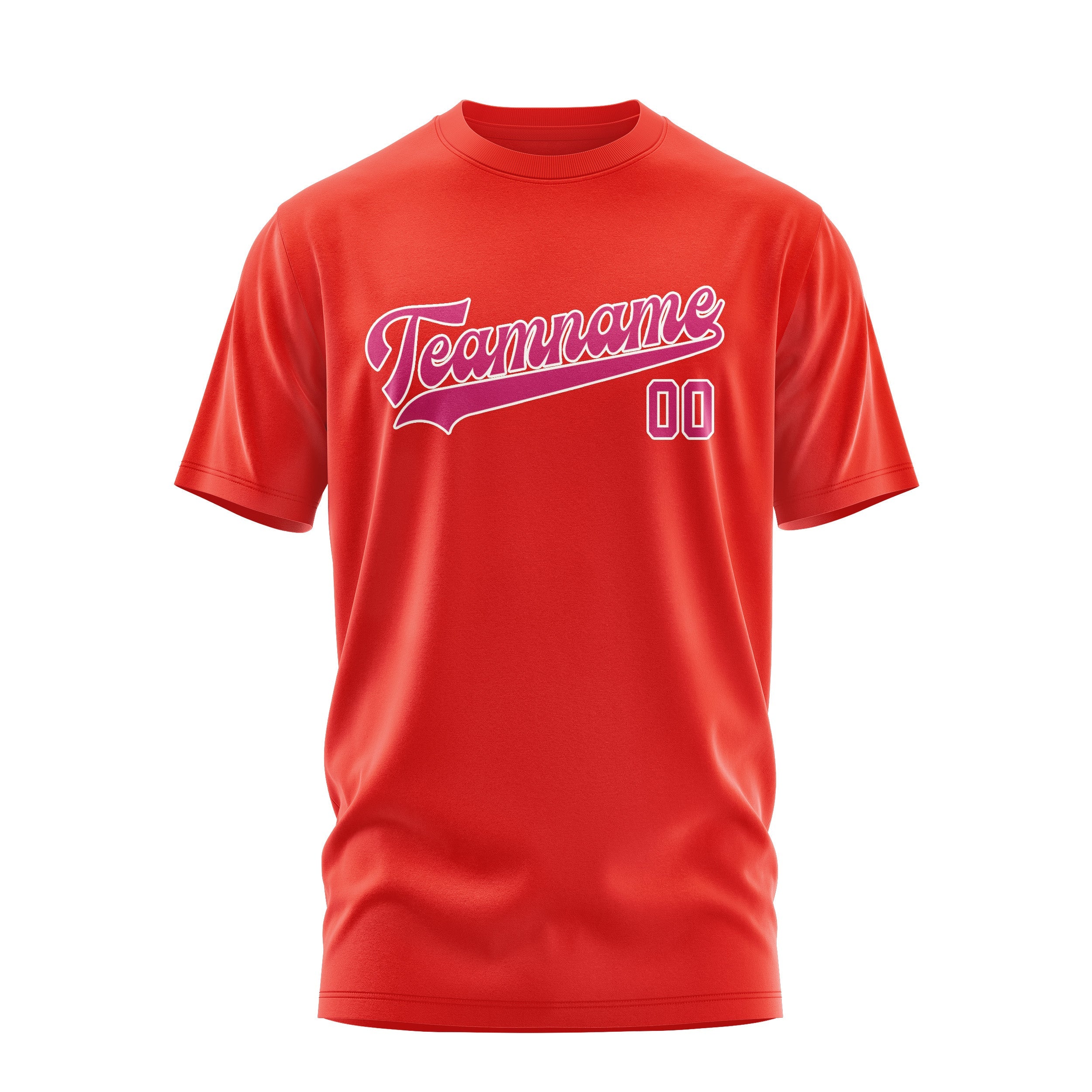 Custom Orange Red Pink T-Shirt