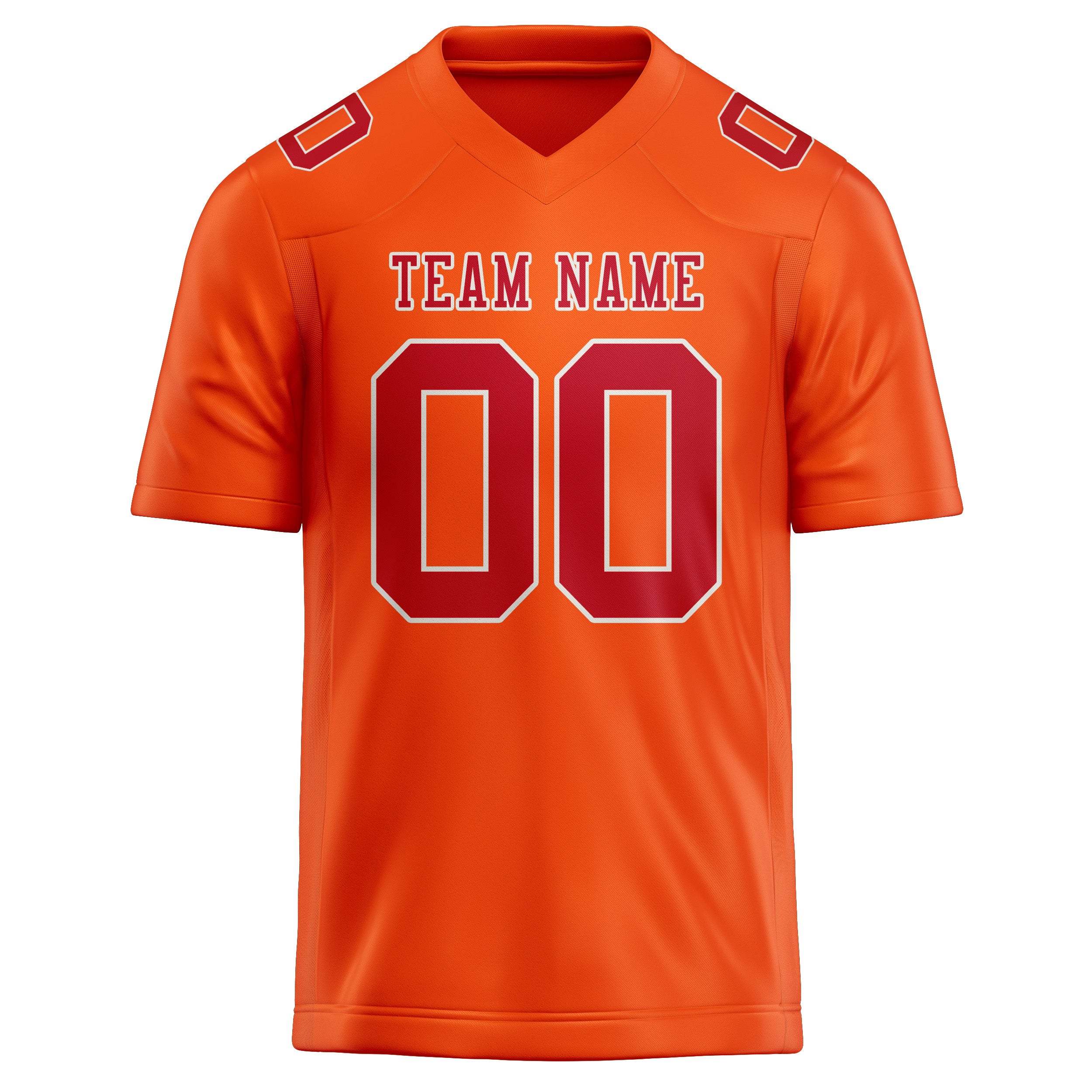 Custom Orange Red Red Football Jersey
