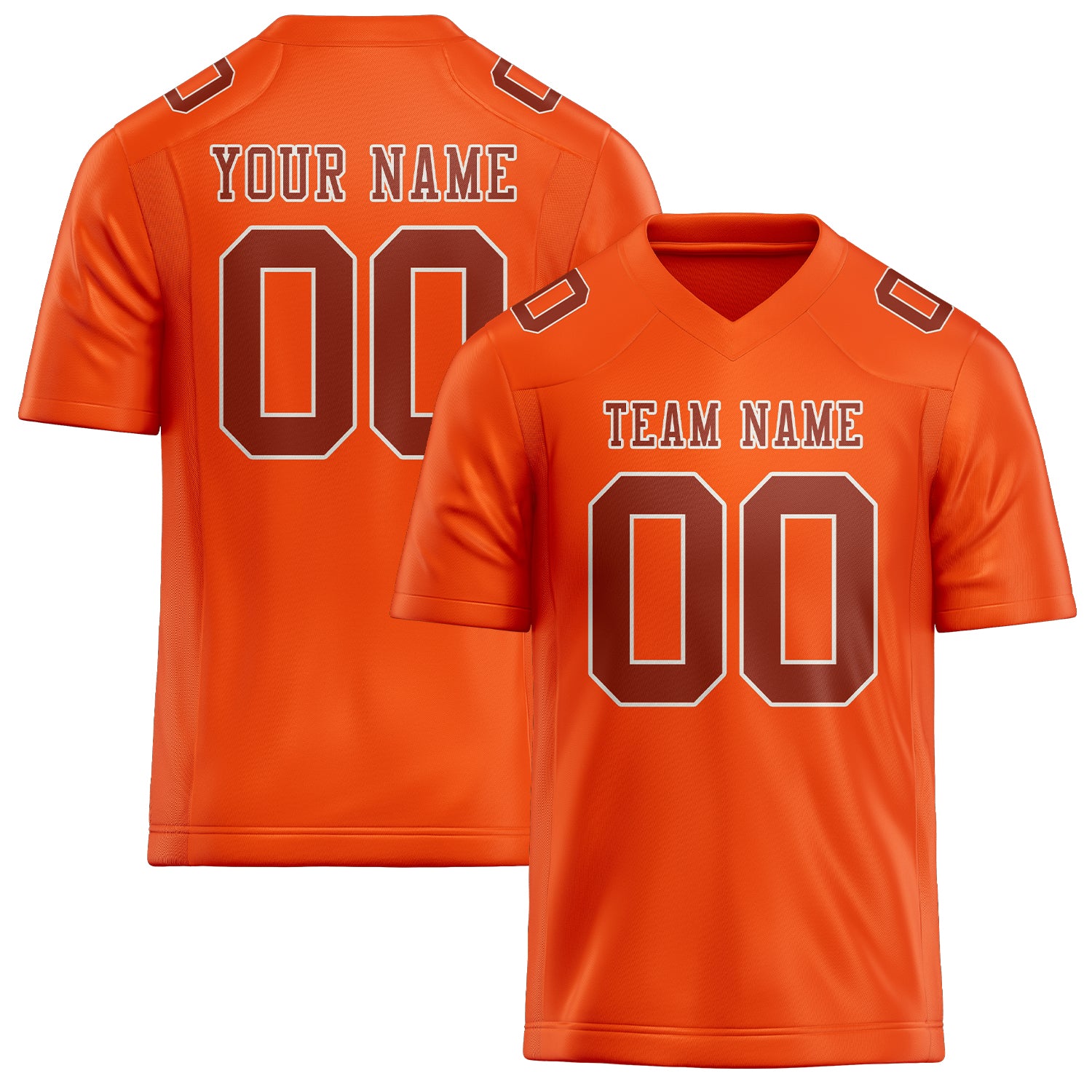 Custom Orange Red Coral Red Football Jersey