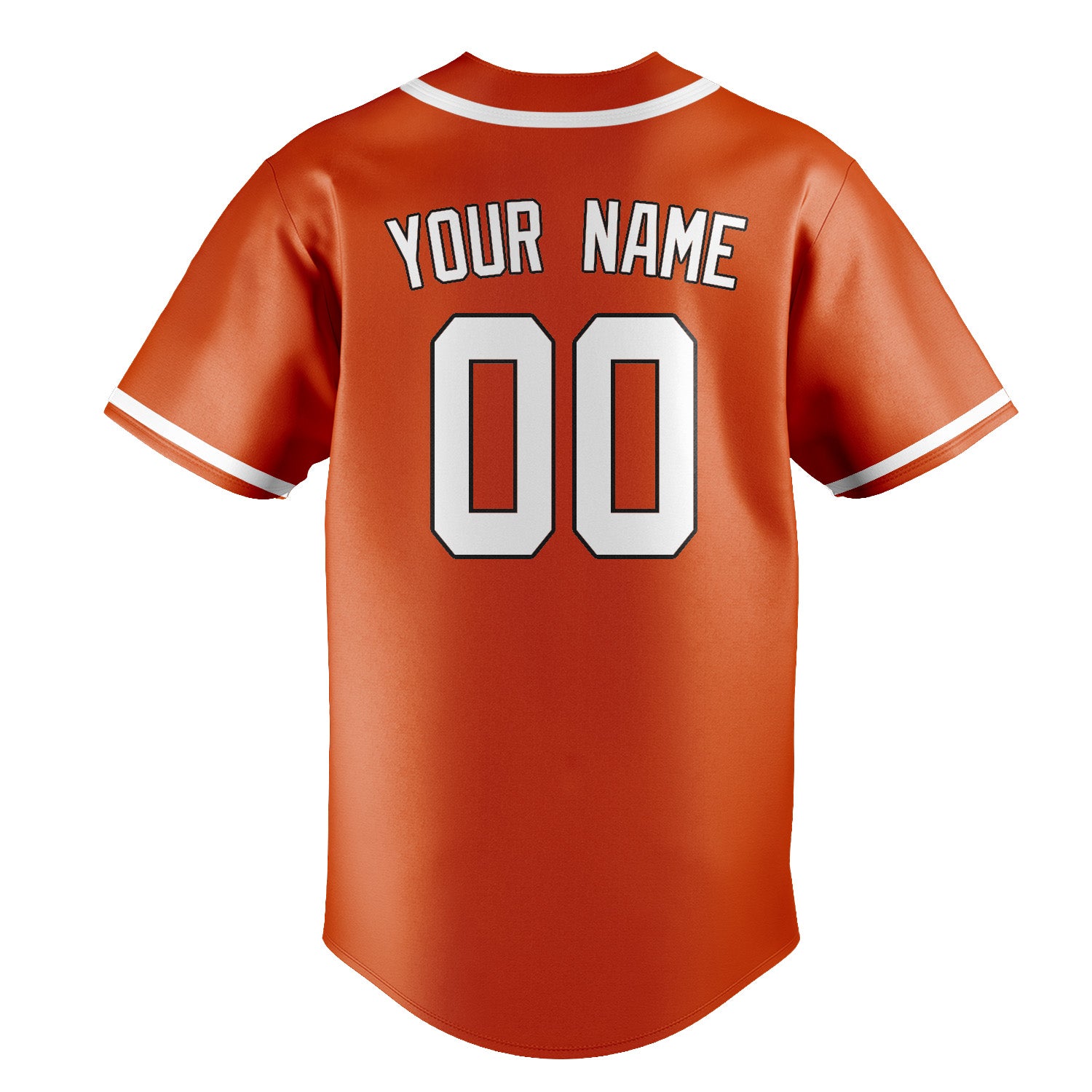 Custom Orange Red White Baseball Jersey