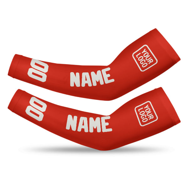 Custom Orange Red White Arm Sleeve