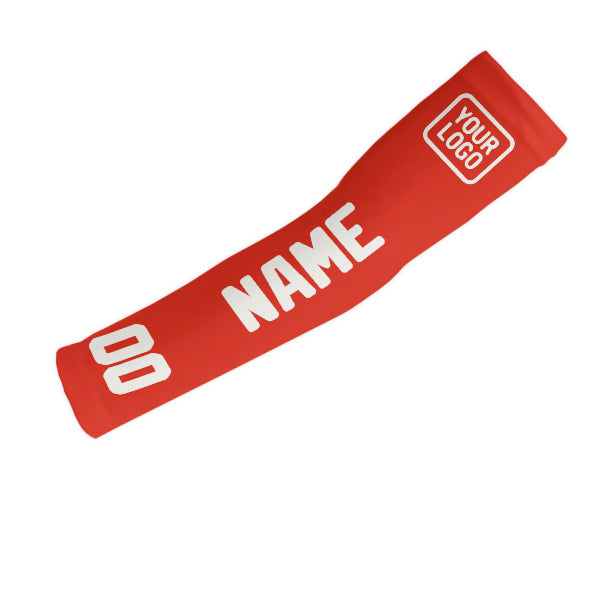 Custom Orange Red White Arm Sleeve